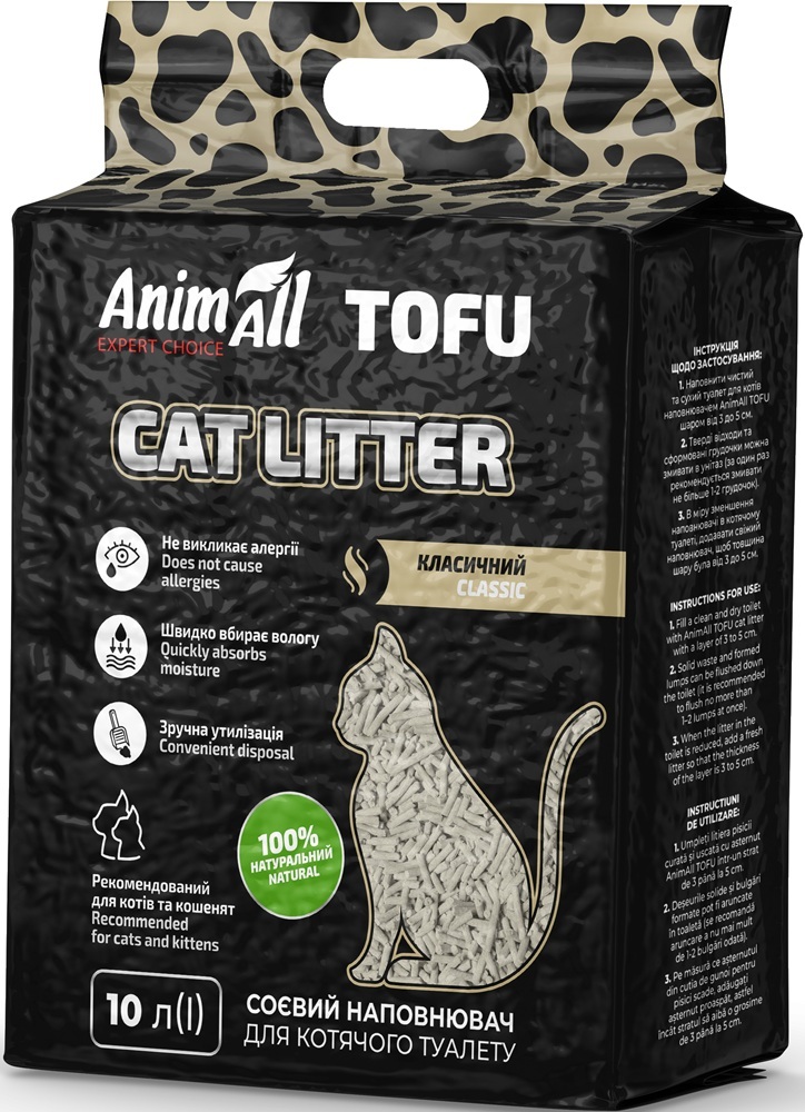 Наполнитель соевый AnimAll Tofu Classic 4,66 кг/10 литров фото 