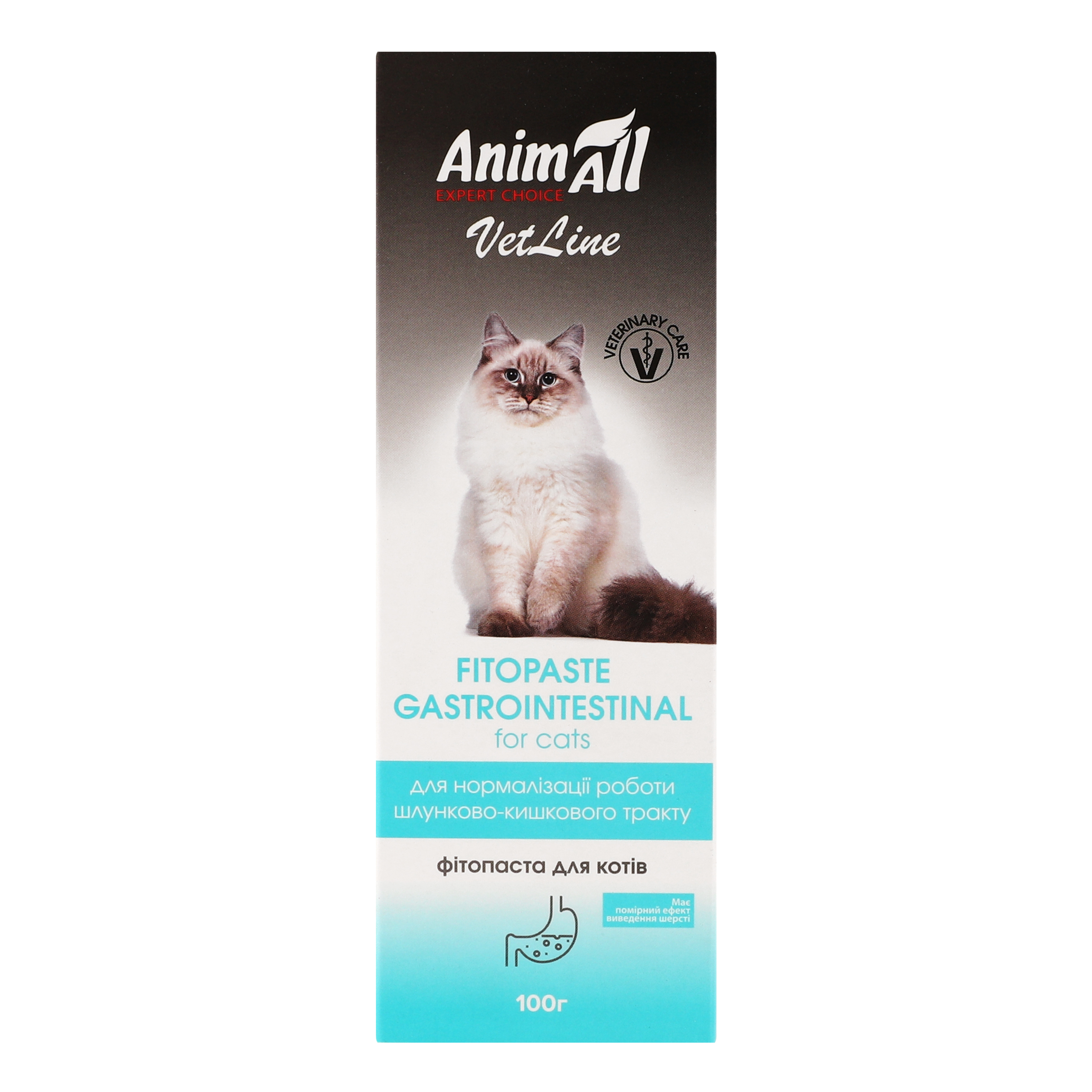 Фитопаста для кошек AnimAll VetLine Gastro-intestinal для нормализации работы ЖКТ 100 г фото 2