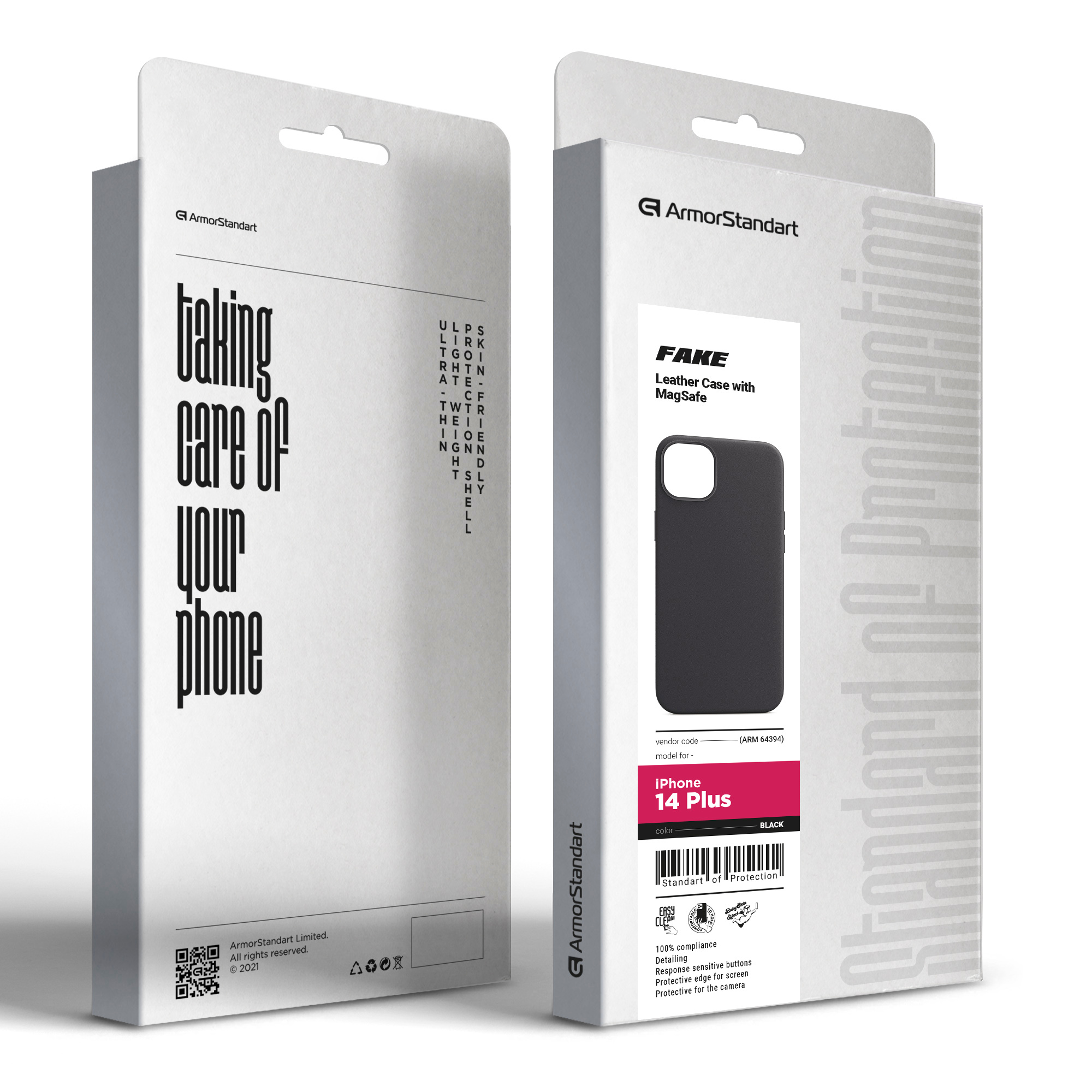 Чехол ArmorStandart FAKE Leather Case для Apple iPhone 14 Plus Black (ARM64394) фото 5