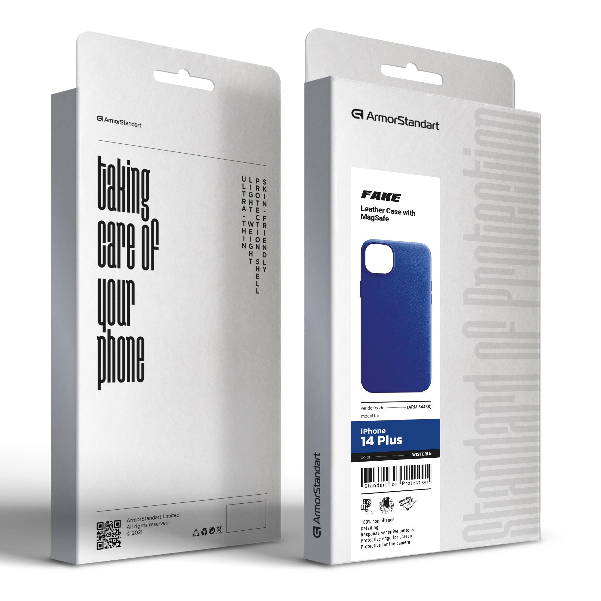 Чехол ArmorStandart FAKE Leather Case для Apple iPhone 14 Plus Wisteria (ARM64458) фото 
