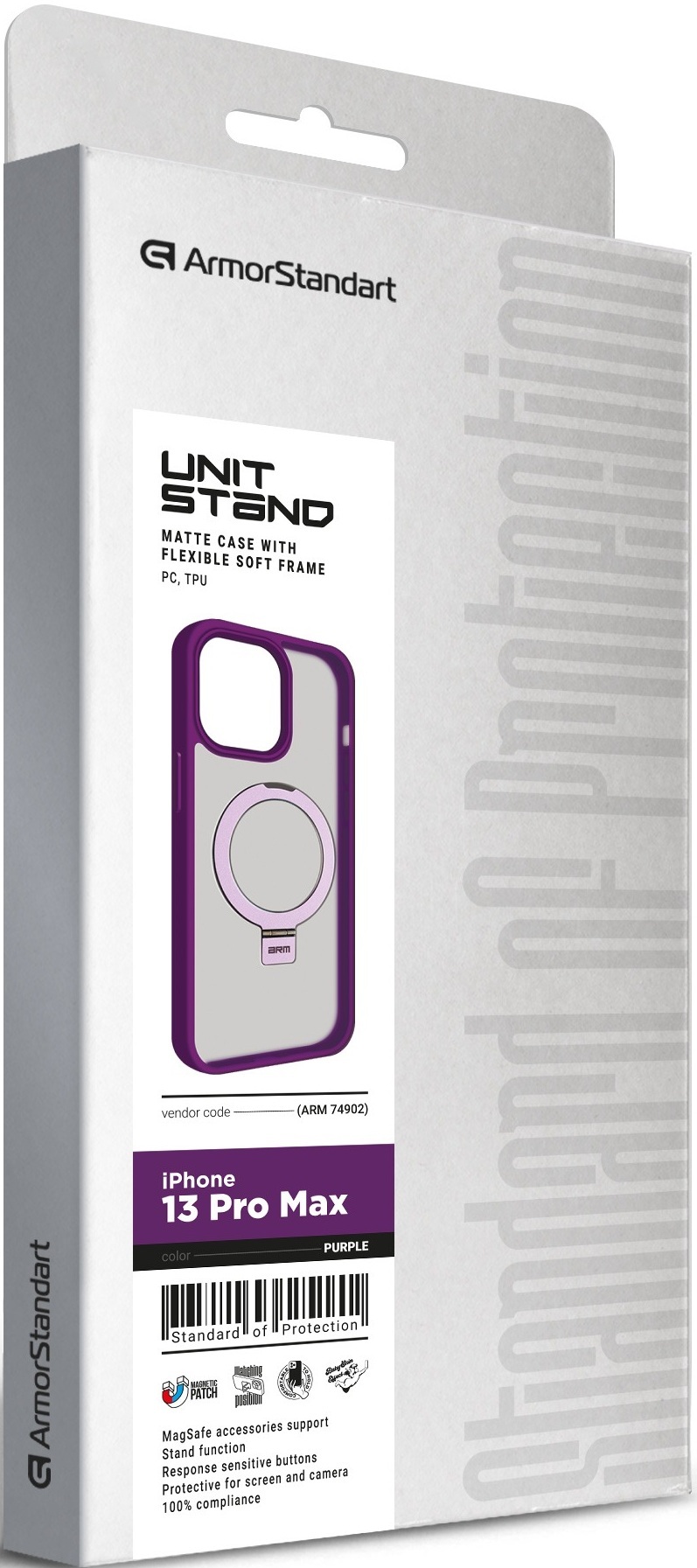 Чехол ArmorStandart Unit Stand для Apple iPhone 13 Pro Max Purple (ARM74902) фото 