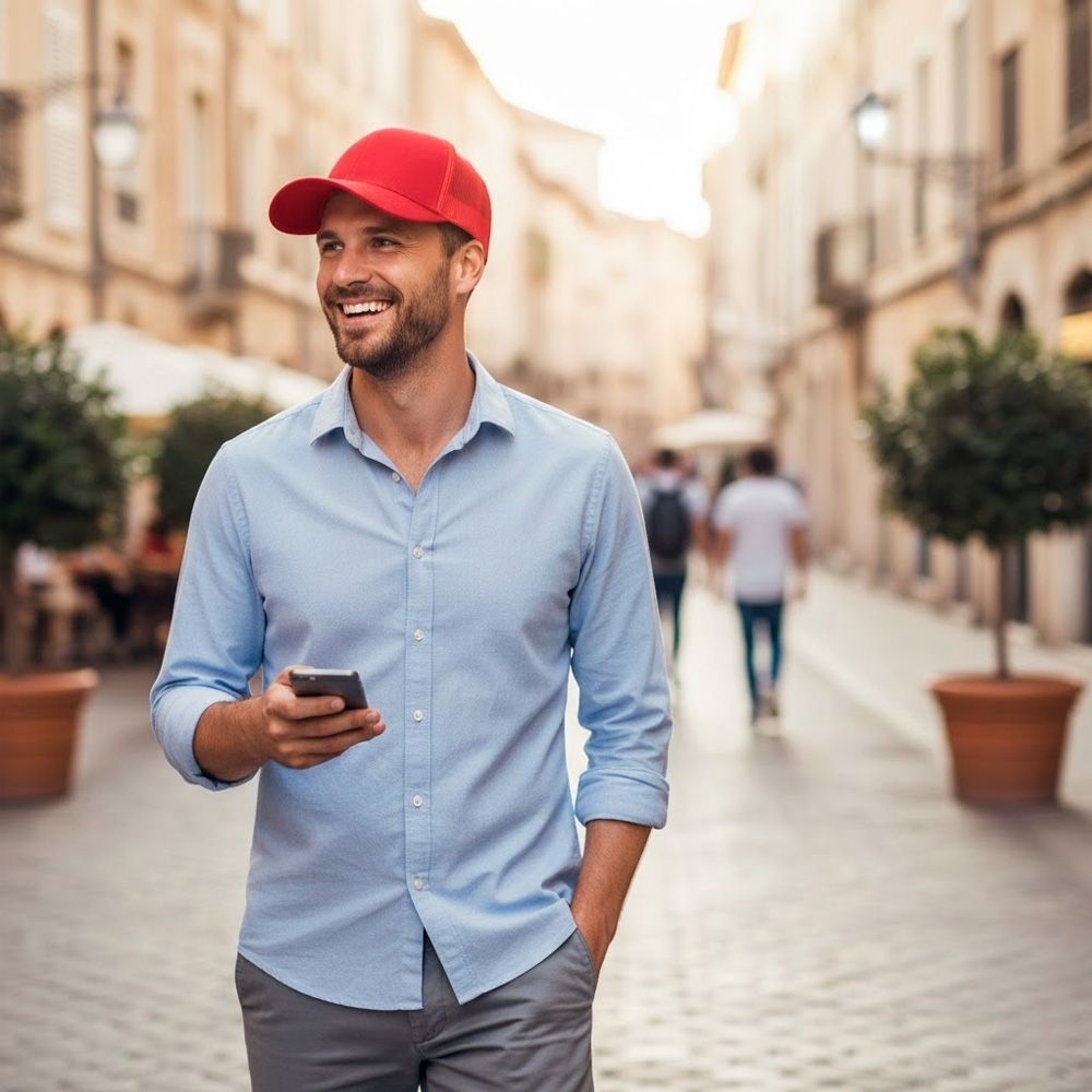 Кепка Cofee New Mesh 4021-5 One Size красная фото 