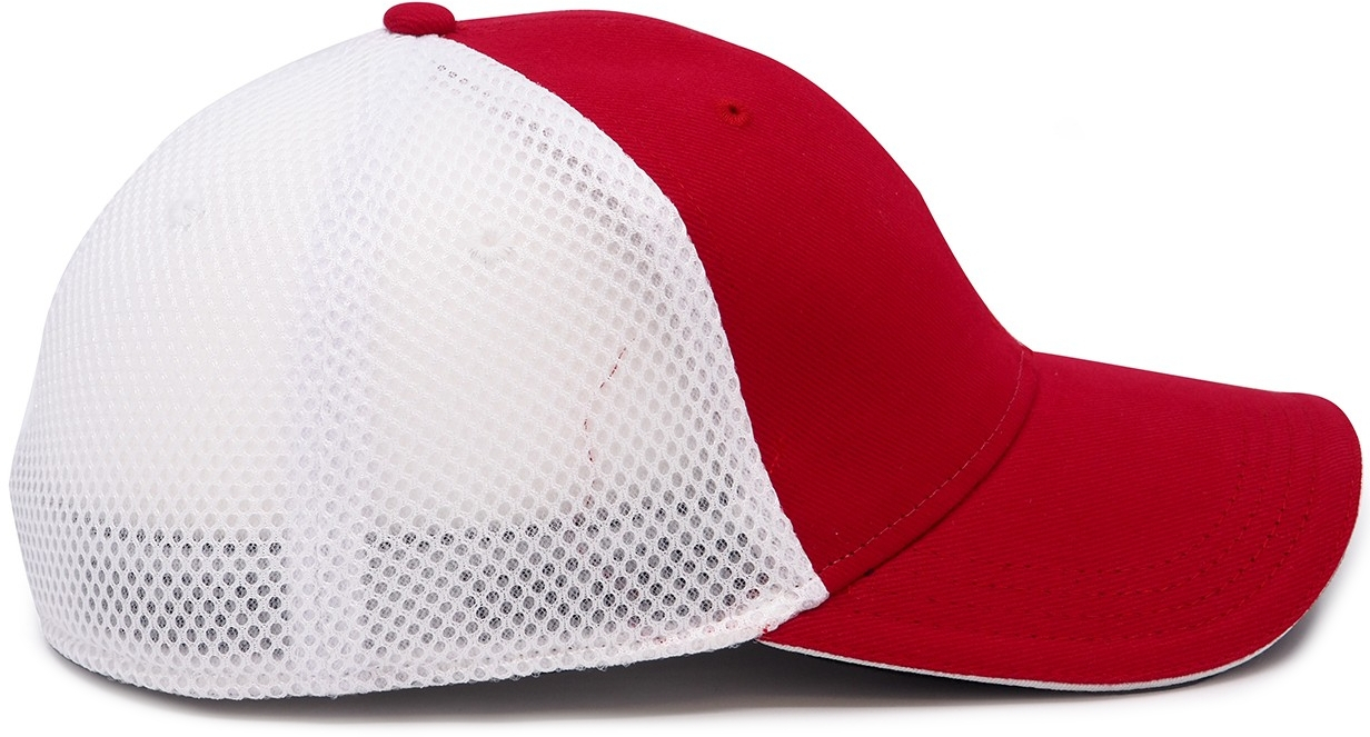 Кепка Cofee New Meshfit 4022-5 One Size красная/белая фото 