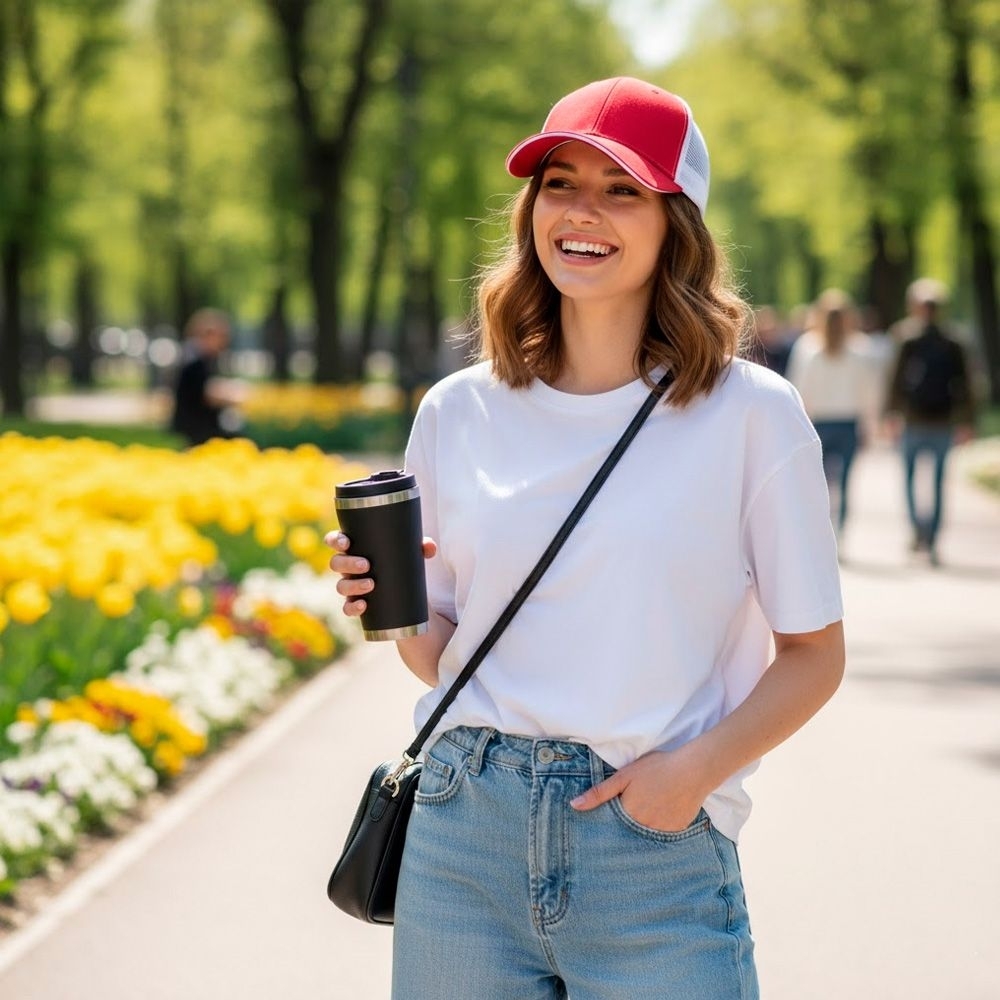 Кепка Cofee New Meshfit 4022-5 One Size красная/белая фото 