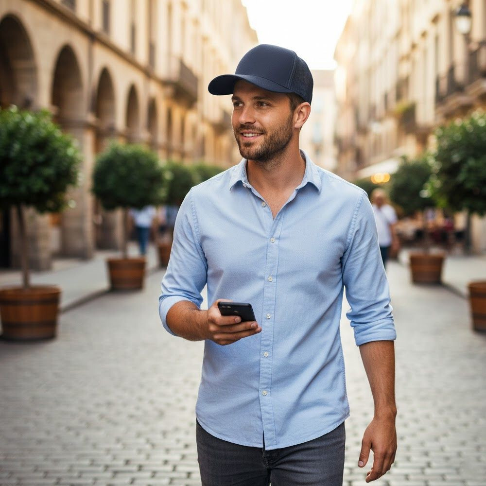 Кепка Cofee Smooth Mesh 4320-14 CO темно-синяя фото 