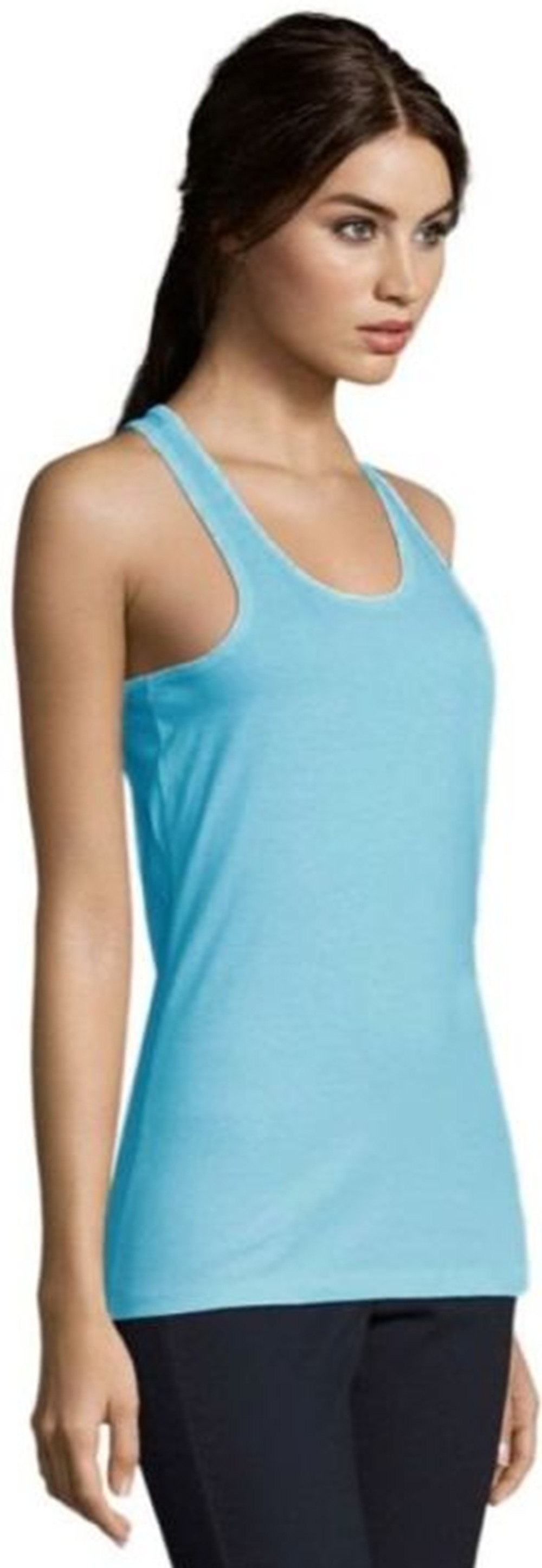 Майка женская Sol’s Justin Women 1826225 S бирюзовая фото 