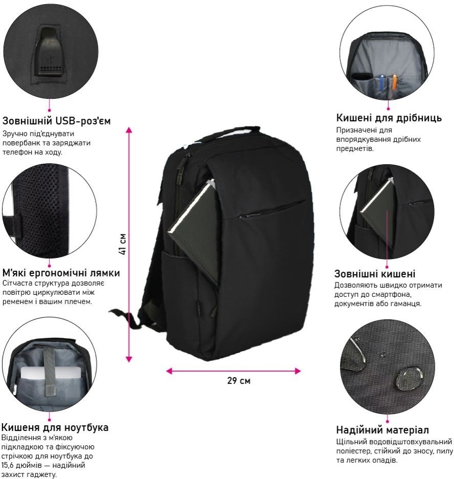 Рюкзак NikiBo Classic 14L 30010105-44 темно-синий фото 