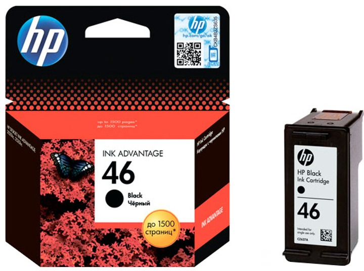 Картридж струйный HP No.46 Ultra Ink Advantage Black (CZ637AE) фото 2