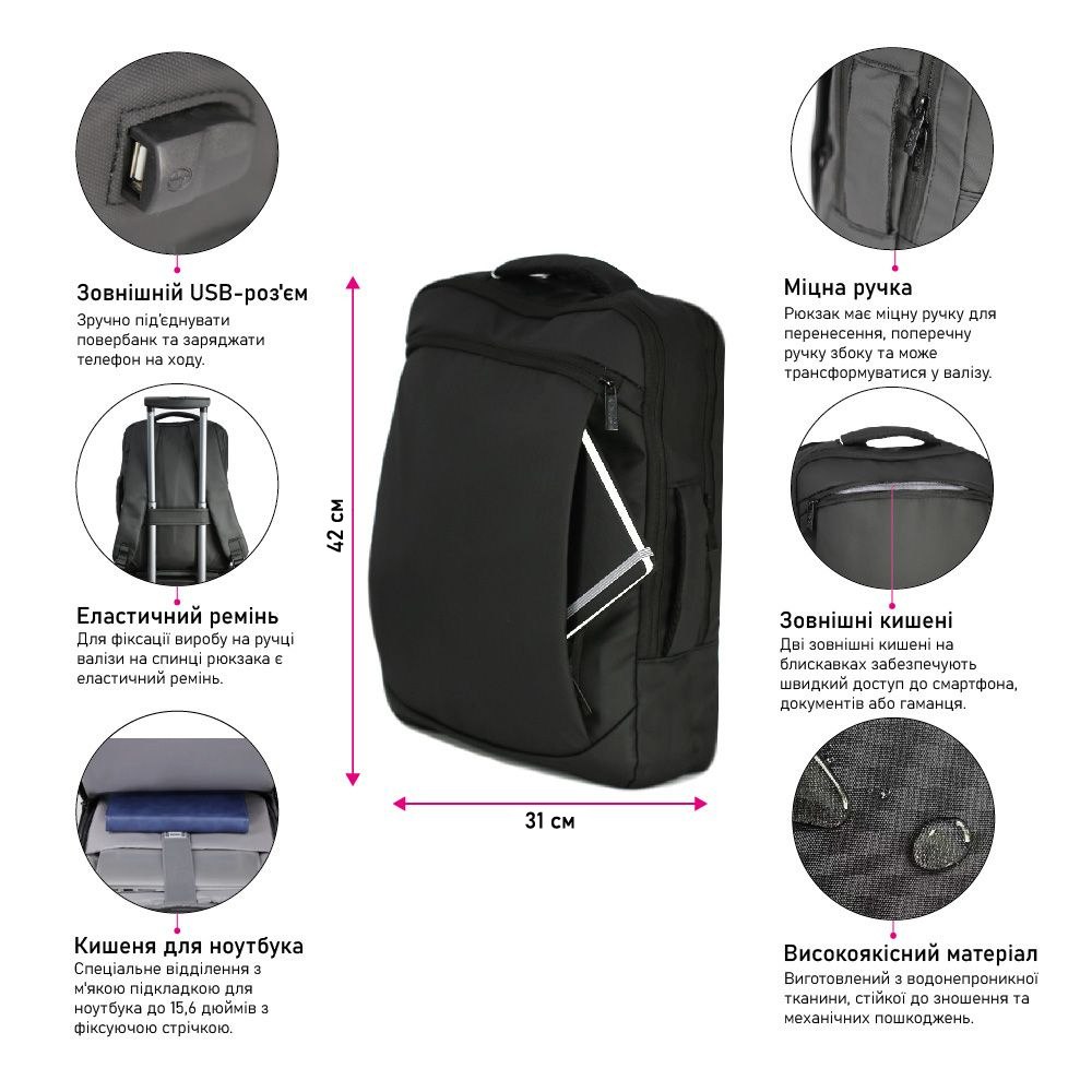 Рюкзак NikiBo Peak 14L 30011905-01 черный фото 