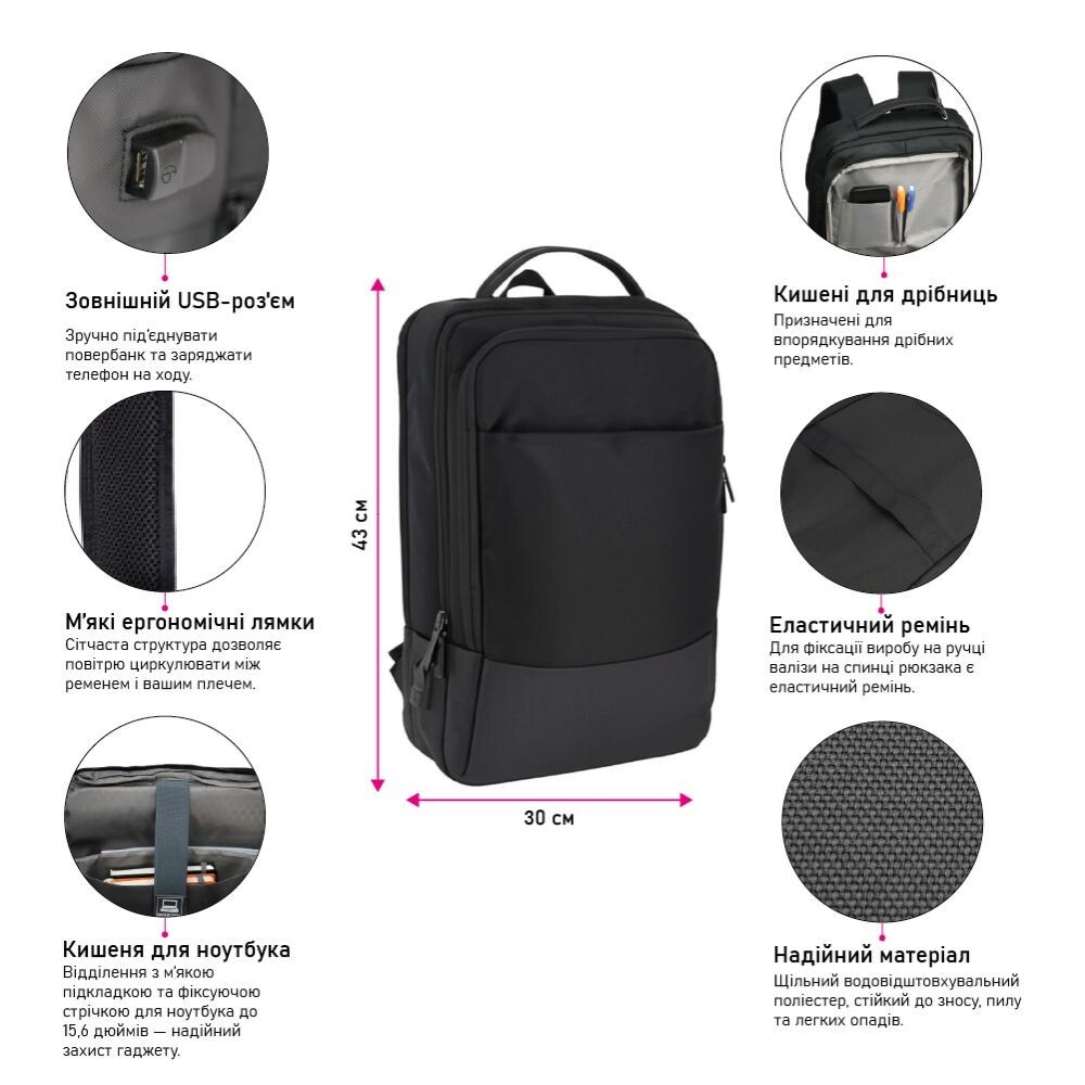 Рюкзак NikiBo Scout 20L 30012205-01 черный фото 