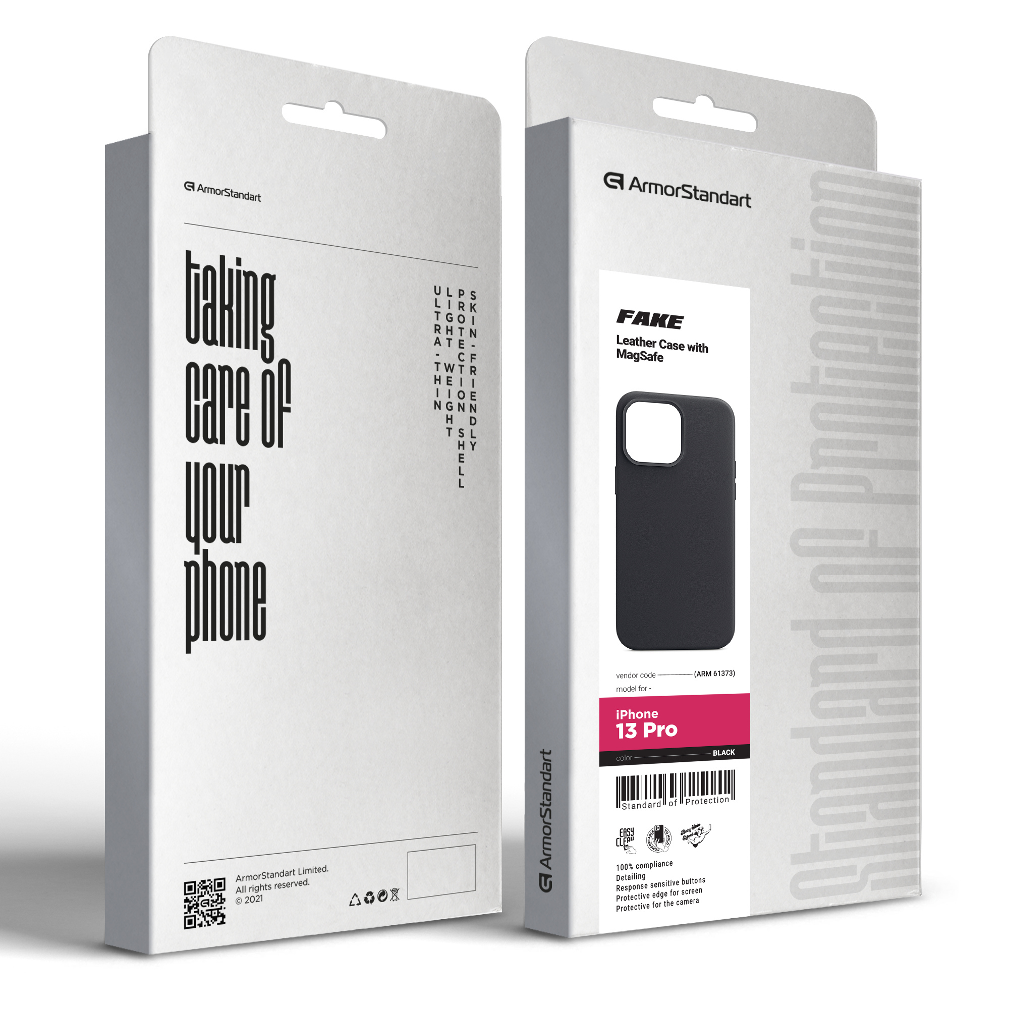 Чехол ArmorStandart FAKE Leather Case для Apple iPhone 13 Pro Black (ARM61373) фото 5
