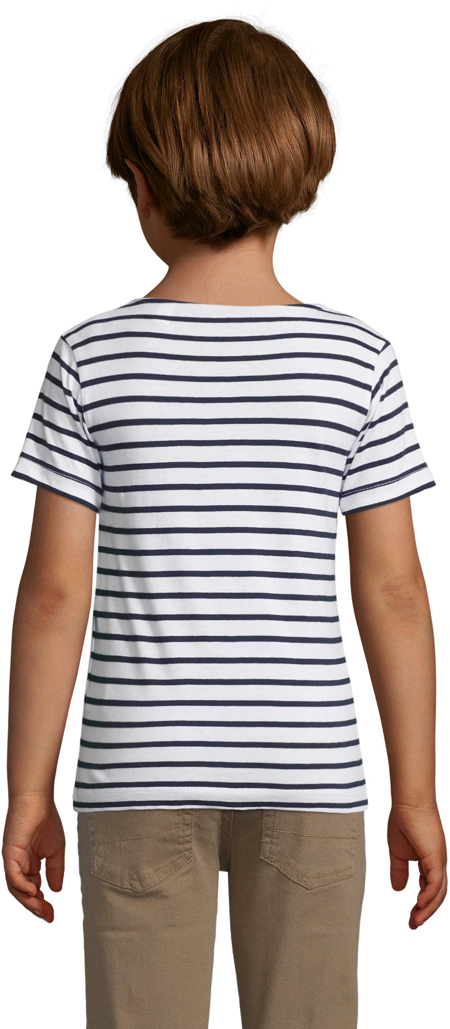 Футболка бавовняна дитяча Miles Kids 6-7р біла/темно-синяфото2