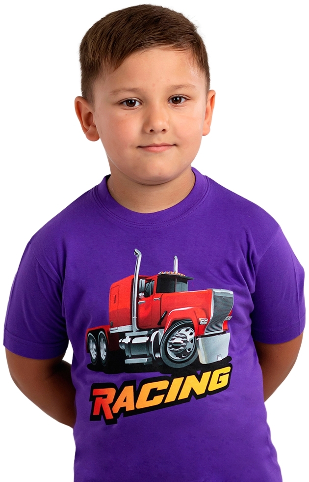 Футболка бавовняна дитяча Regent Kids 8-9р темно-фіолетовафото2