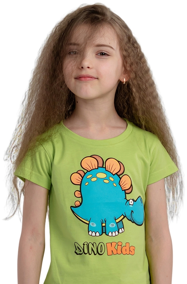 Футболка бавовняна дитяча Cherry 2-3р зеленафото2