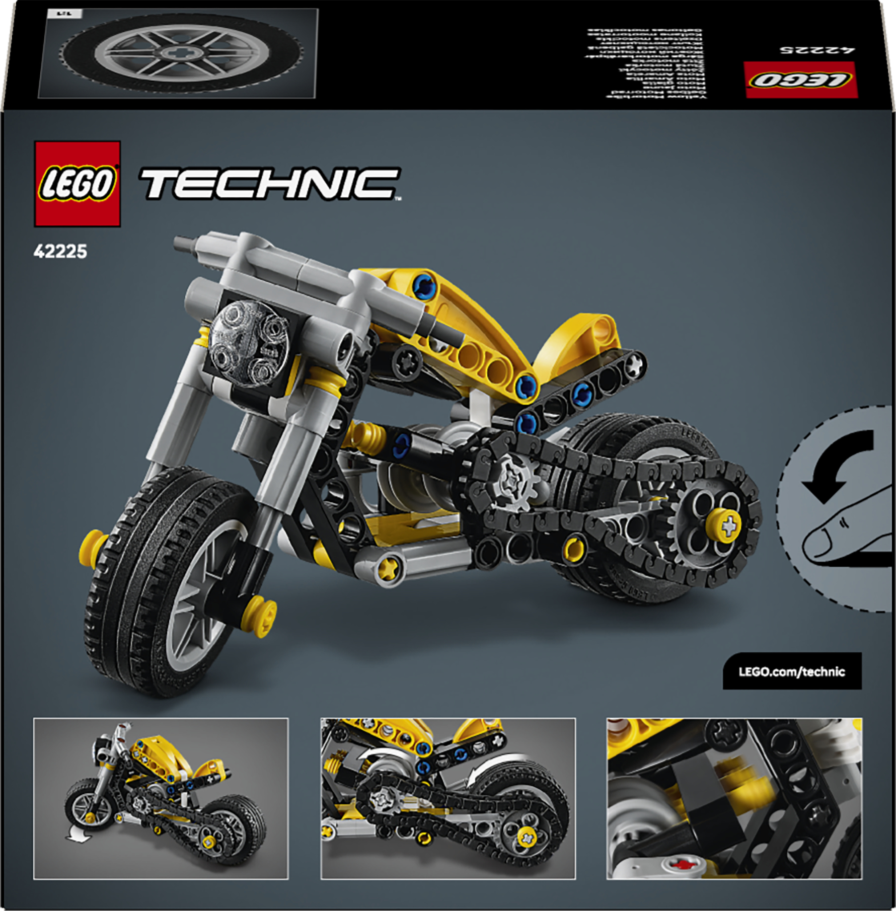 LEGO 42225 Technic Желтый мотоцикл фото 12