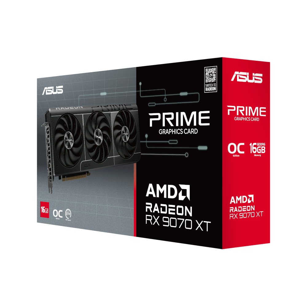 Видеокарта ASUS Radeon RX 9070 XT 16Gb PRIME OC (PRIME-RX9070XT-O16G) фото11