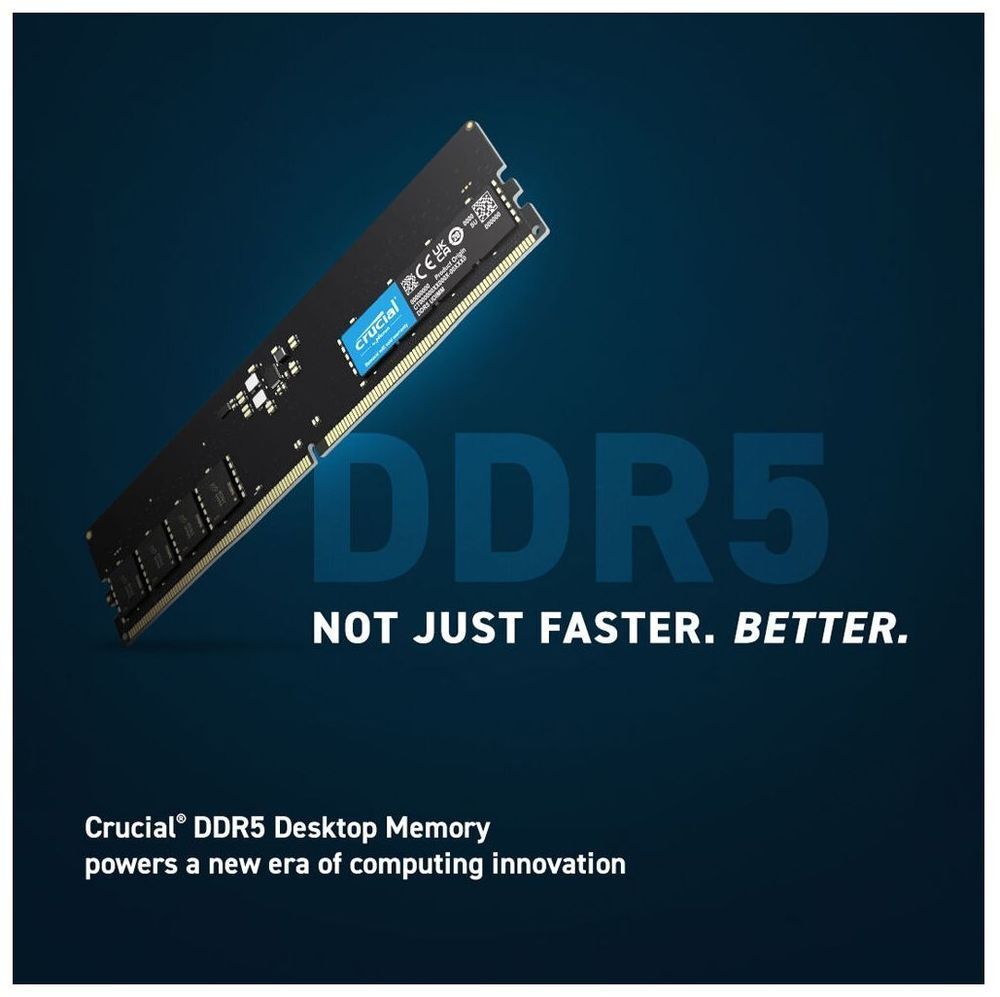 Пам'ять для ПК Micron DDR5 32GB 4800 MHz (CT32G48C40U5)фото