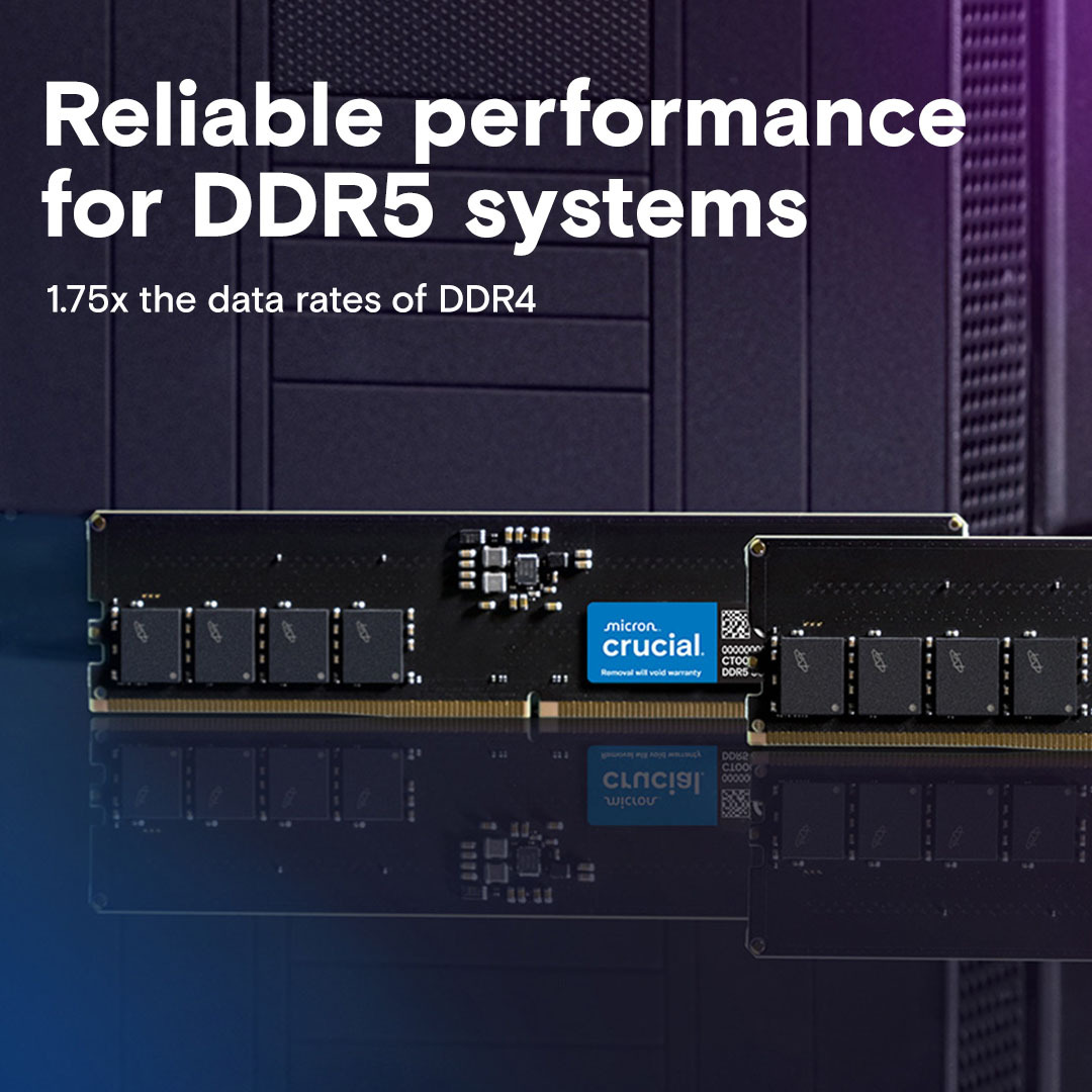 Память для ПК Micron DDR5 16GB 4800 MHz (CT16G48C40U5) фото 