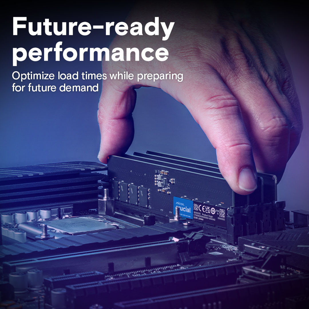 Память для ПК Micron DDR5 16GB 4800 MHz (CT16G48C40U5) фото 