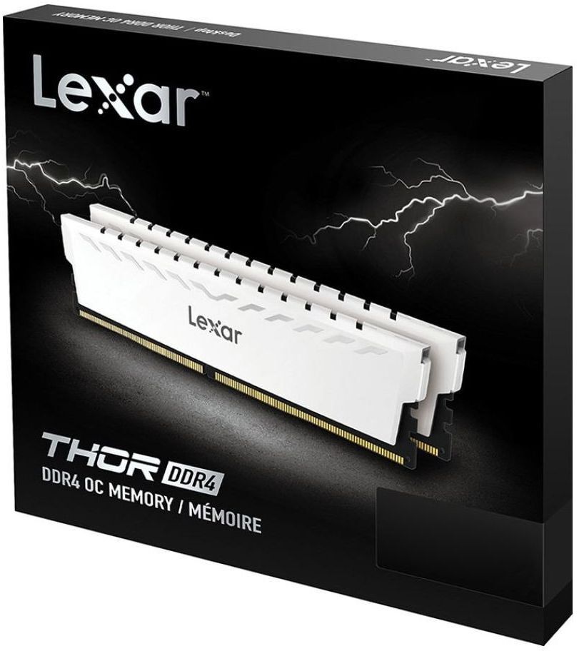 Память для ПК Lexar DDr4 32GB (2x16GB) 3600 MHz Thor White (LD4BU016G-R3600GDWG) фото