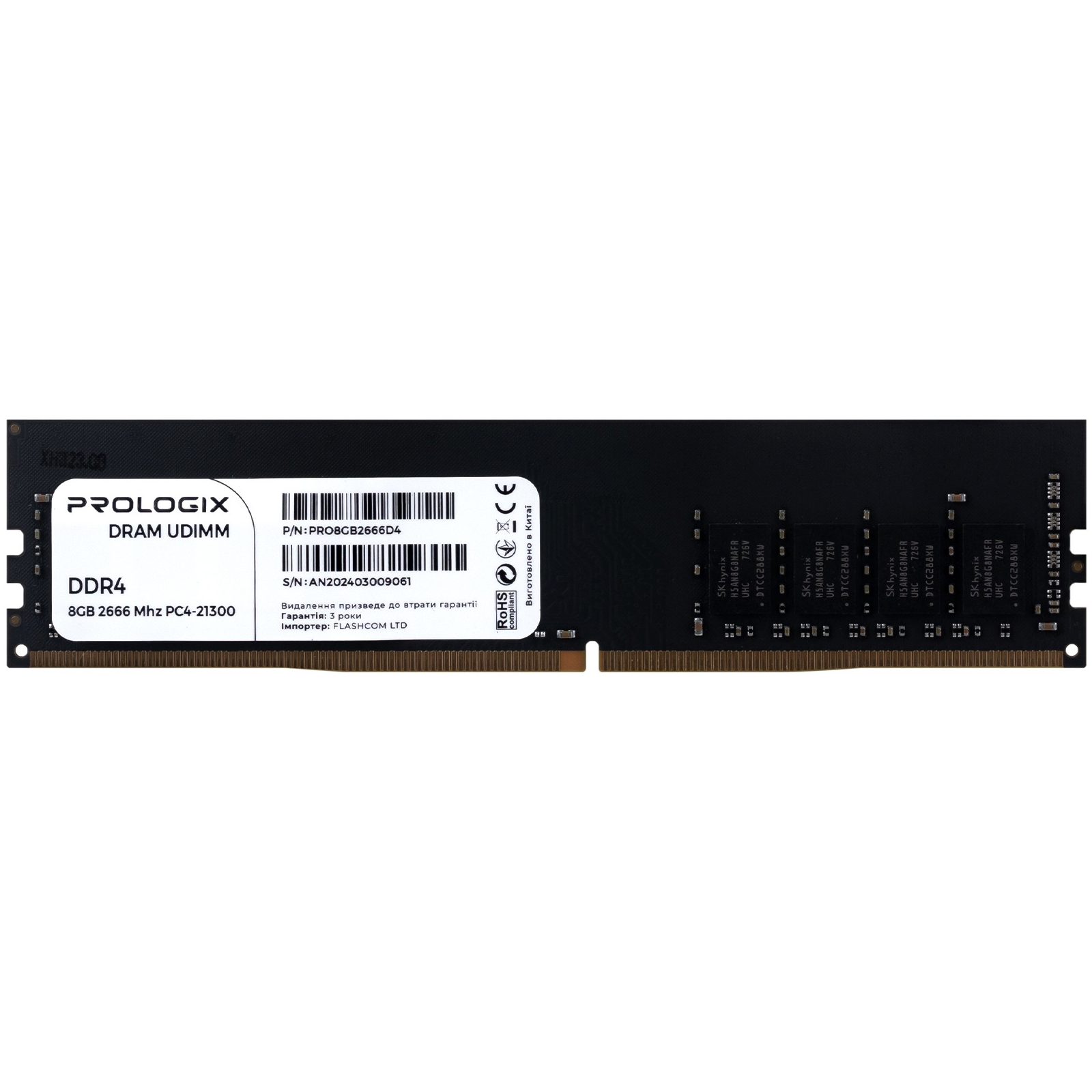 Пам'ять для ПК Prologix DDR4 8GB 2666 MHz (PRO8GB2666D4) фото5