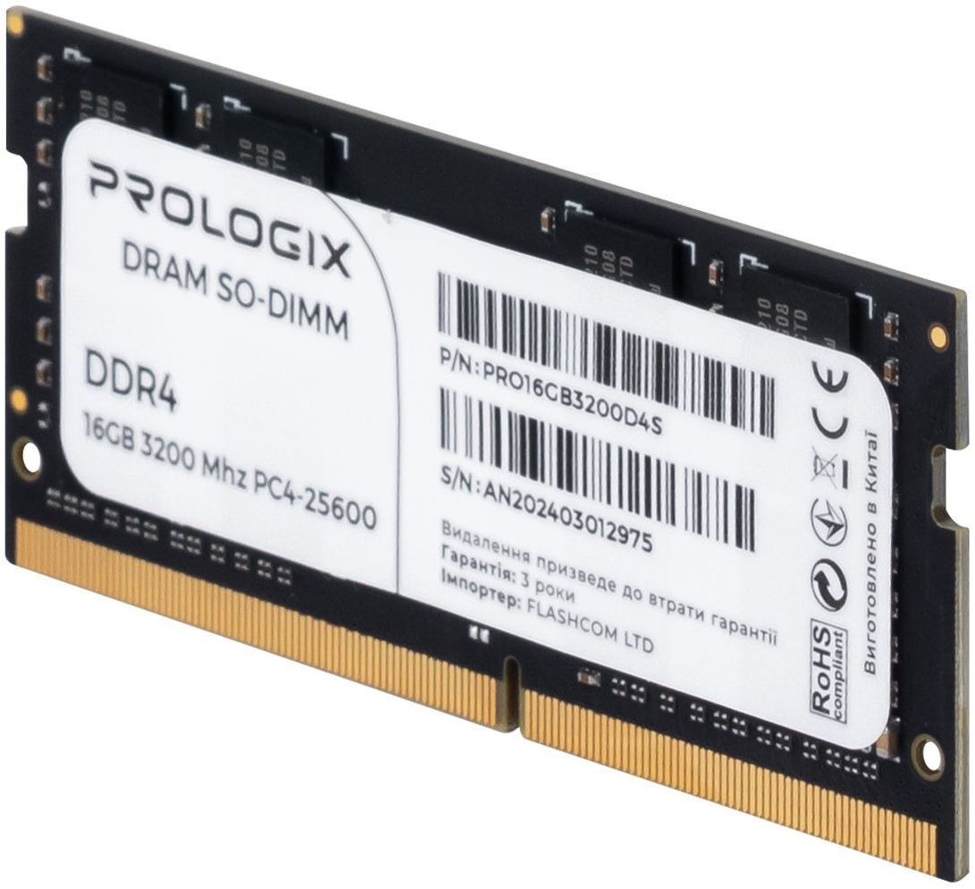 Память для ноутбука Prologix DDR4 16GB 3200 MHz (PRO16GB3200D4S) фото3