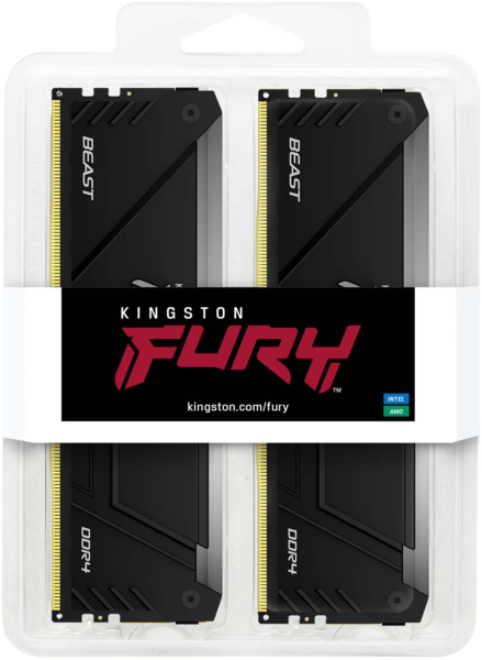 Память для ПК Kingston DDR4 32GB (2x16GB) 3200 MHz FURY Beast RGB