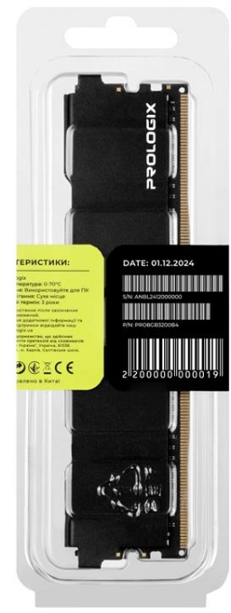 Пам'ять для ПК Prologix DDR4 8GB 3200 MHz Black (PRO8GB3200B4) фото5