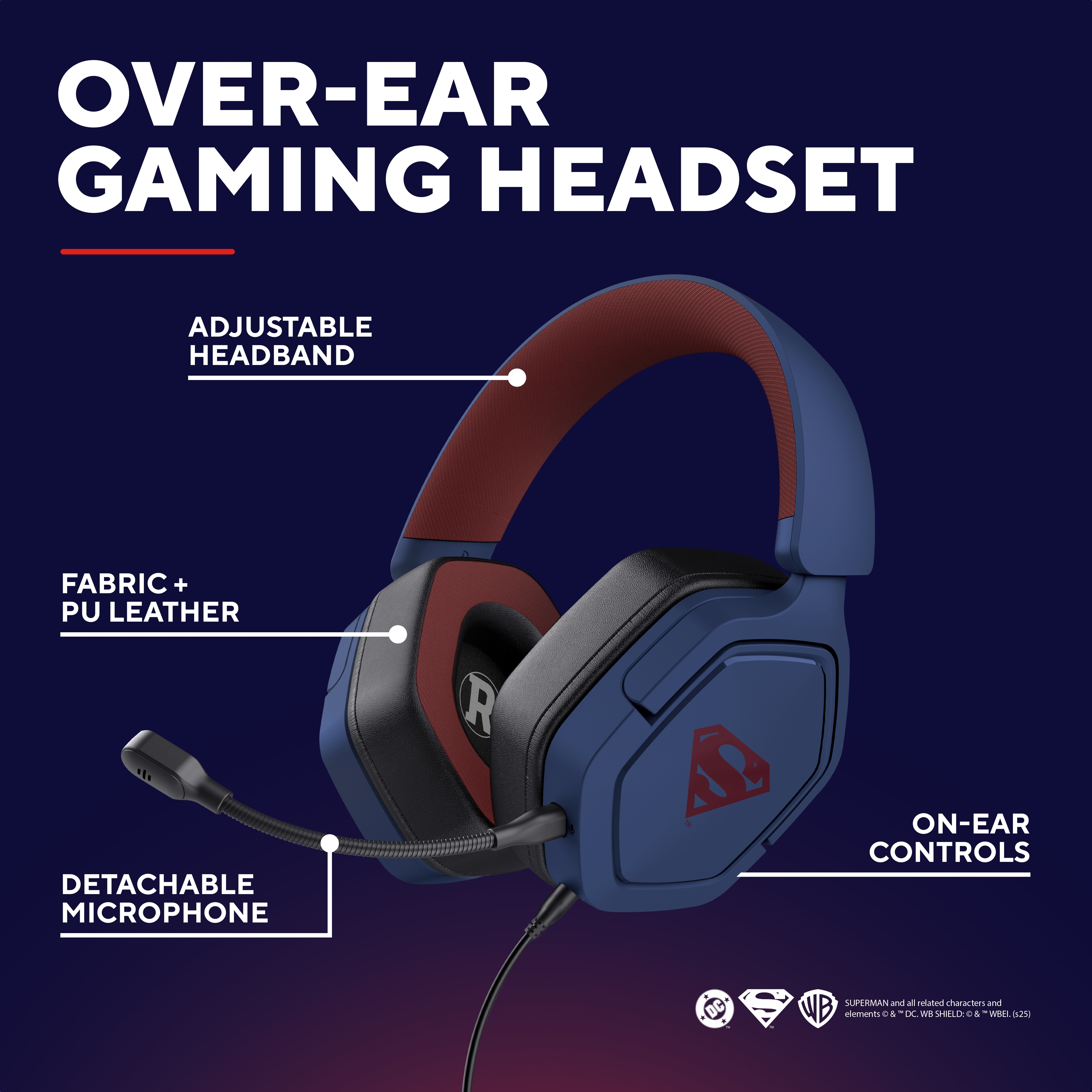 Ігрова гарнітура Trust GXT492SM Carus Superman edition (25739_TRUST)фото