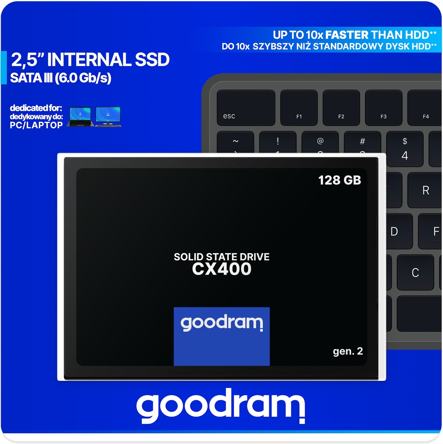 SSD накопитель Goodram 2.5" 128GB CX400 (SSDPR-CX400-128-G2) фото 