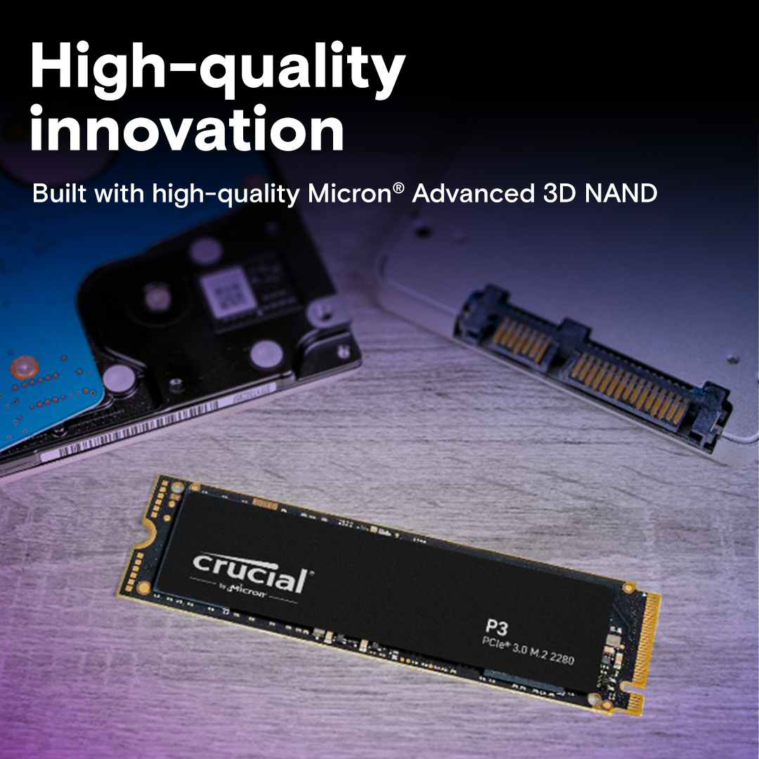 SSD накопитель Crucial M.2 2280 1TB (CT1000P3SSD8) фото 