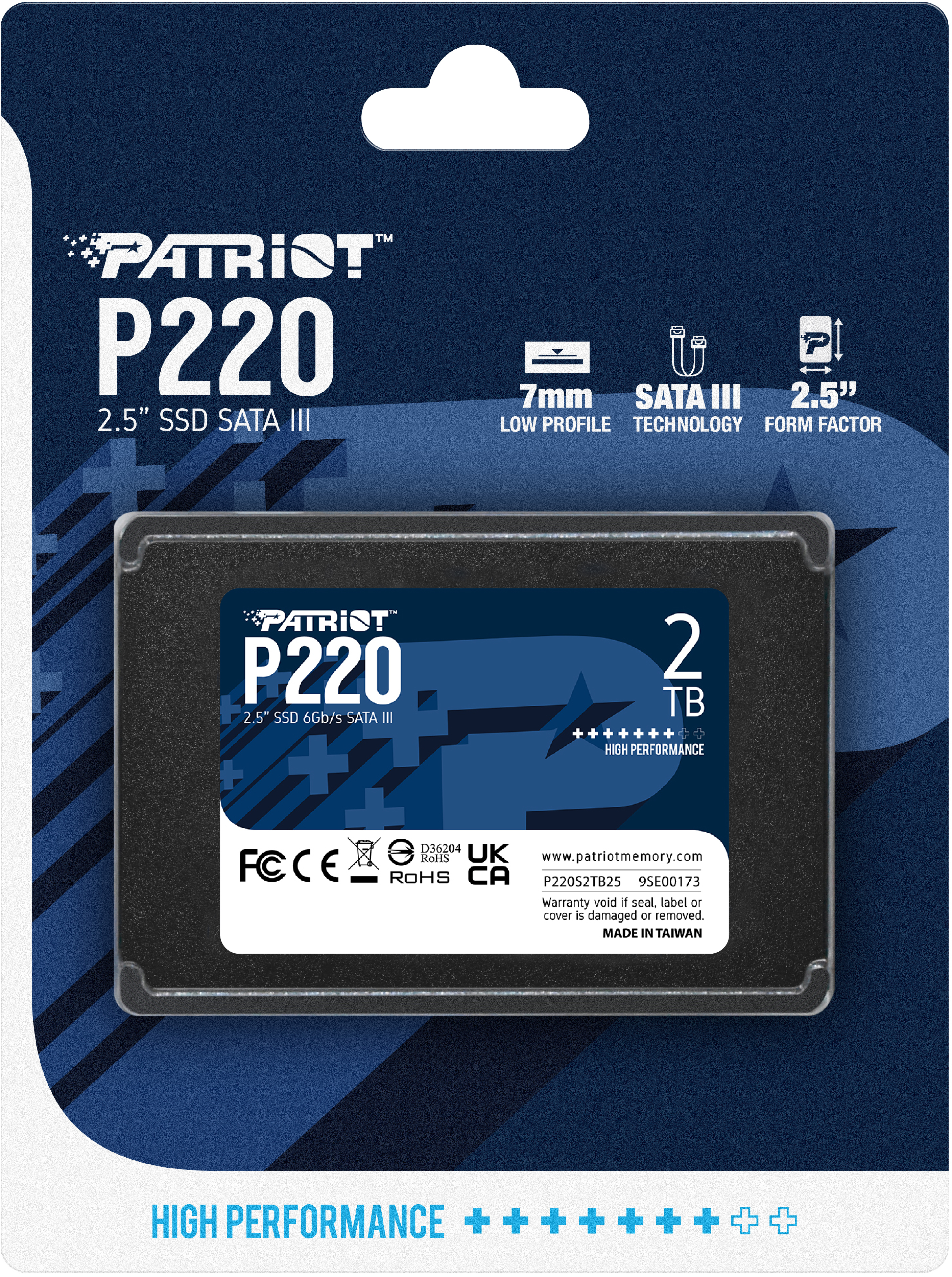 SSD накопичувач Patriot 2.5" 2TB P220 (P220S2TB25)фото