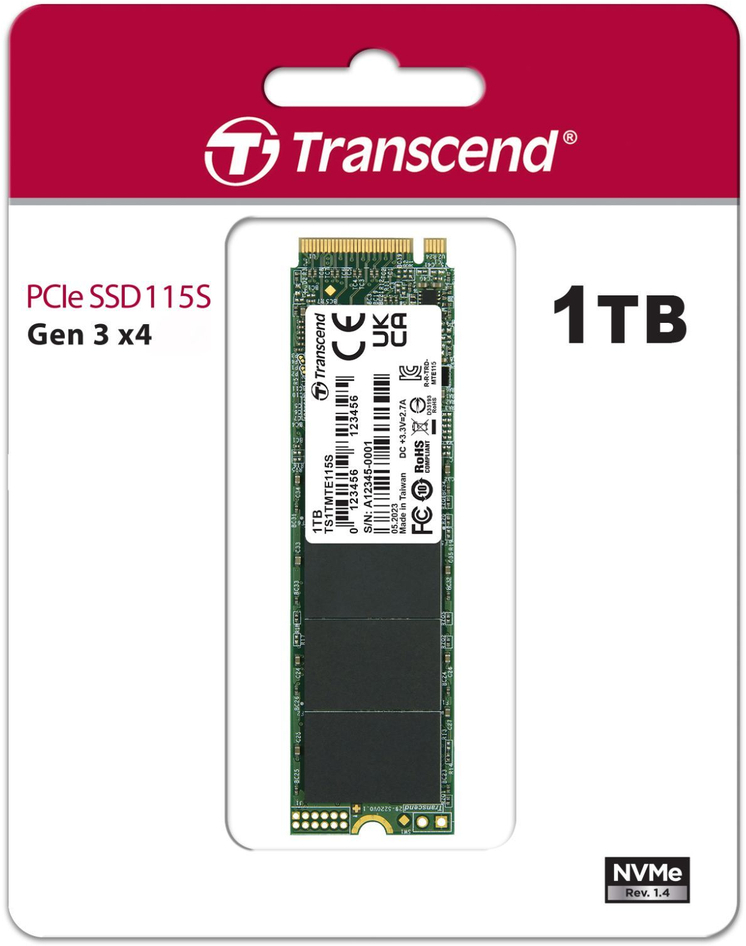SSD накопитель TRANSCEND M.2 2280 1TB (TS1TMTE115S) фото