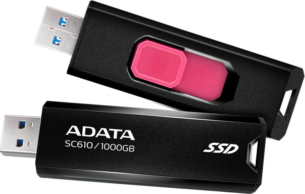 SSD накопитель ADATA USB 3.2 1TB SD610 (SC610-1000G-CBK/RD) фото 