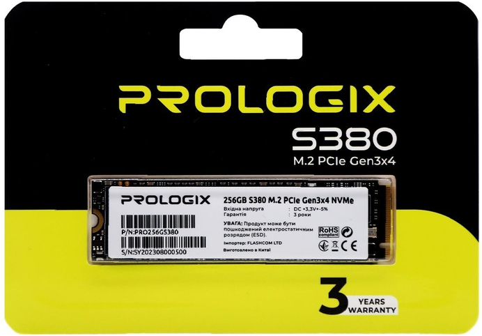 SSD накопитель ProLogix M.2 2280 256GB (PRO256GS380) фото2