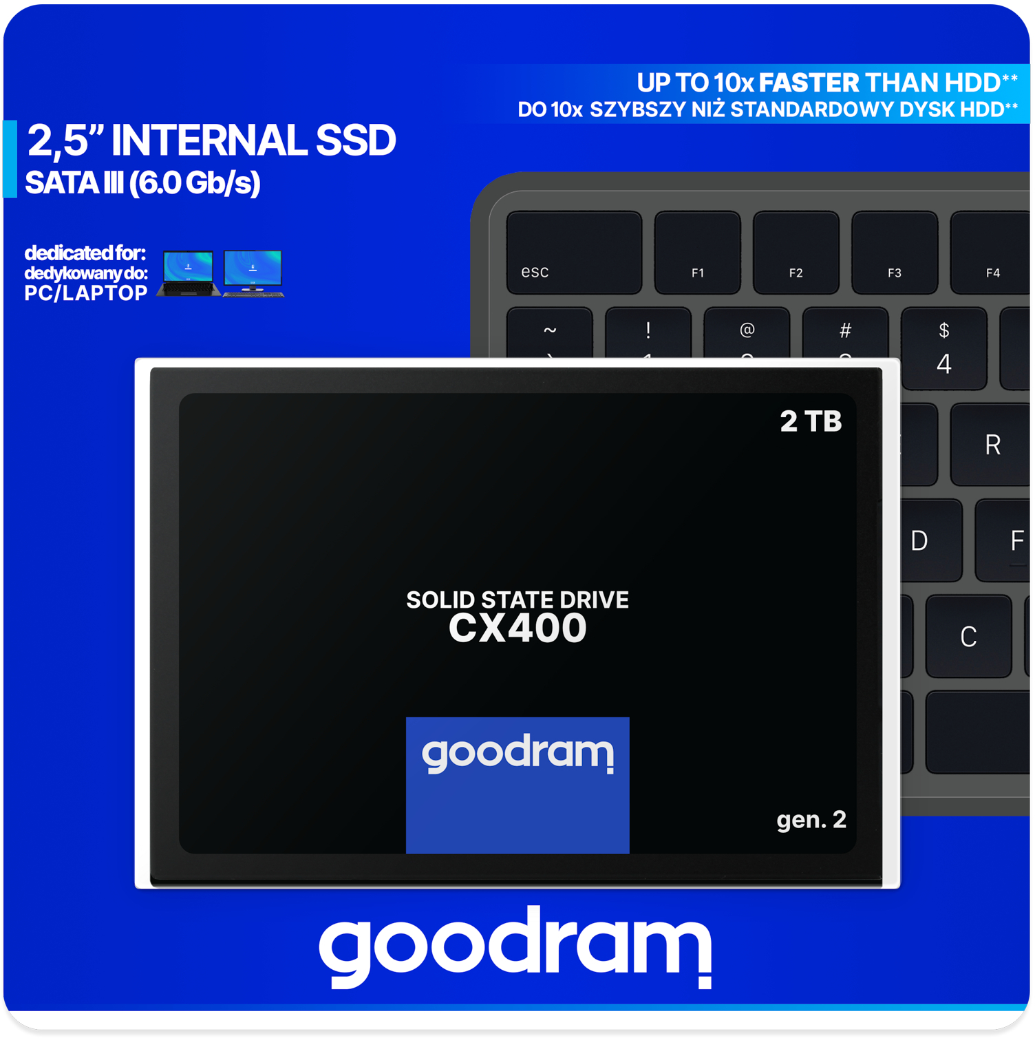 SSD накопитель Goodram 2.5" 2TB CX400 (SSDPR-CX400-02T-G2) фото 