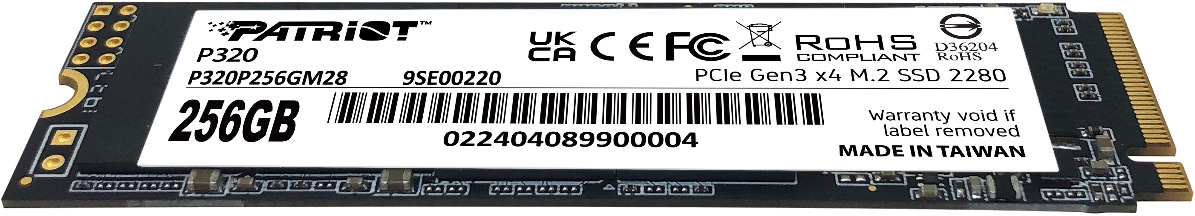 SSD накопичувач Patriot M.2 2280 256GB (P320P256GM28)фото