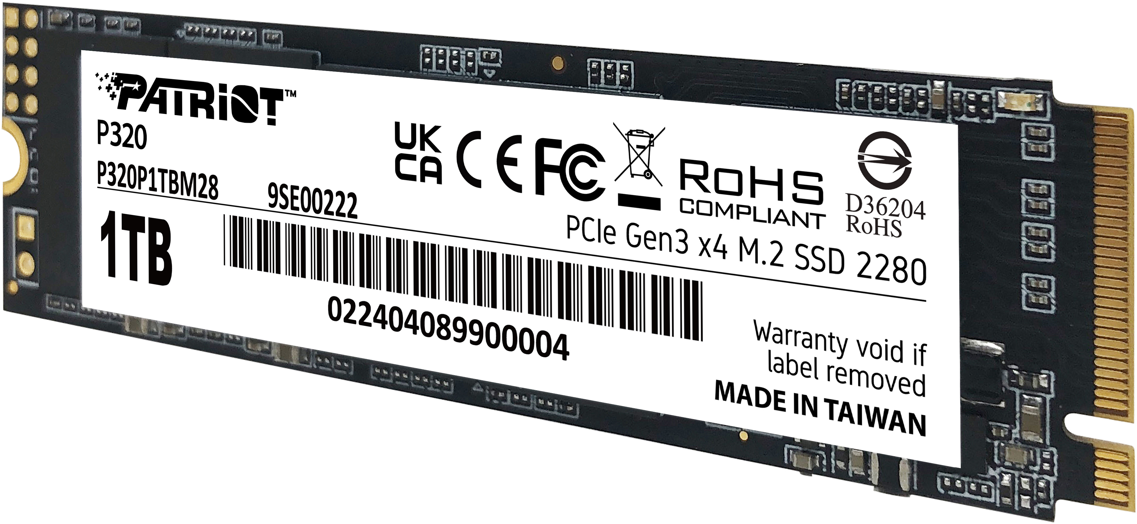 SSD накопичувач Patriot M.2 2280 1TB (P320P1TBM28)фото