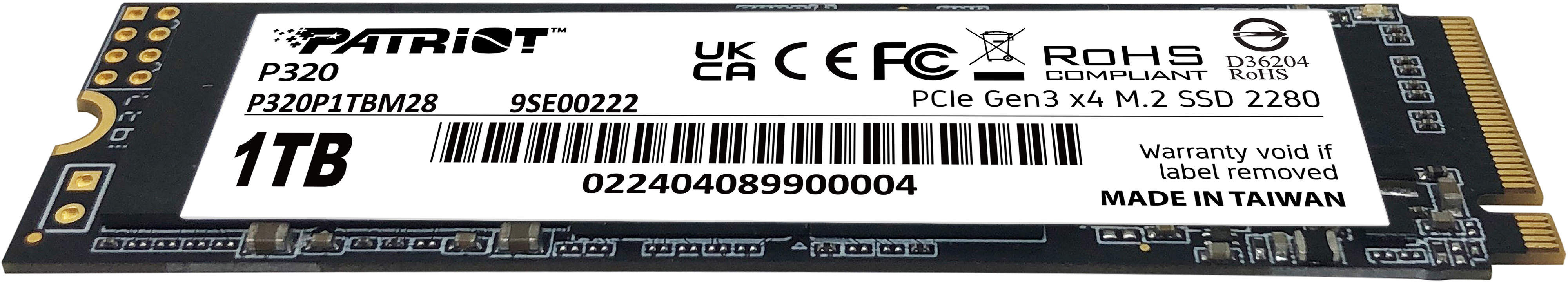 SSD накопичувач Patriot M.2 2280 1TB (P320P1TBM28)фото