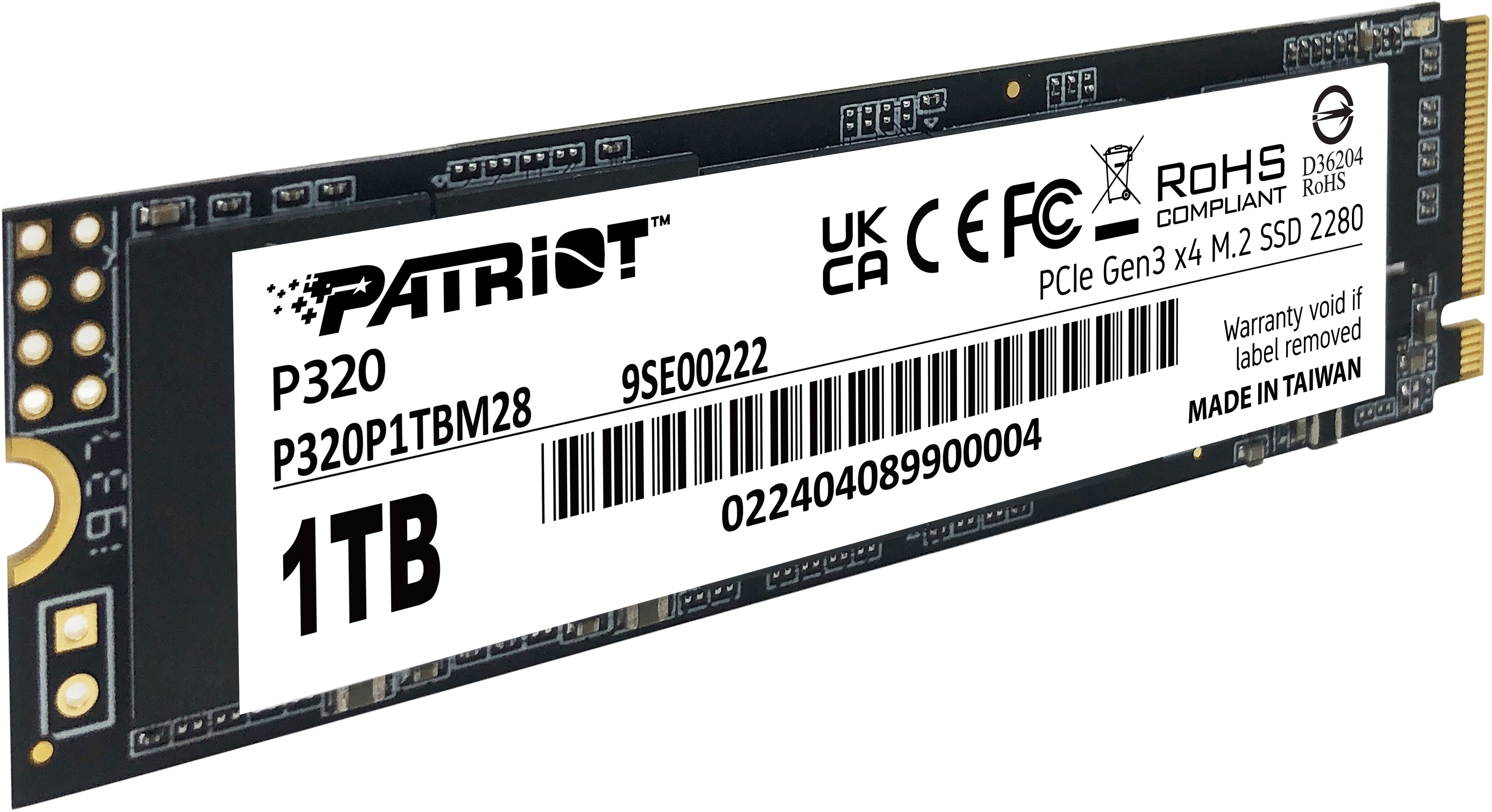 SSD накопичувач Patriot M.2 2280 1TB (P320P1TBM28)фото