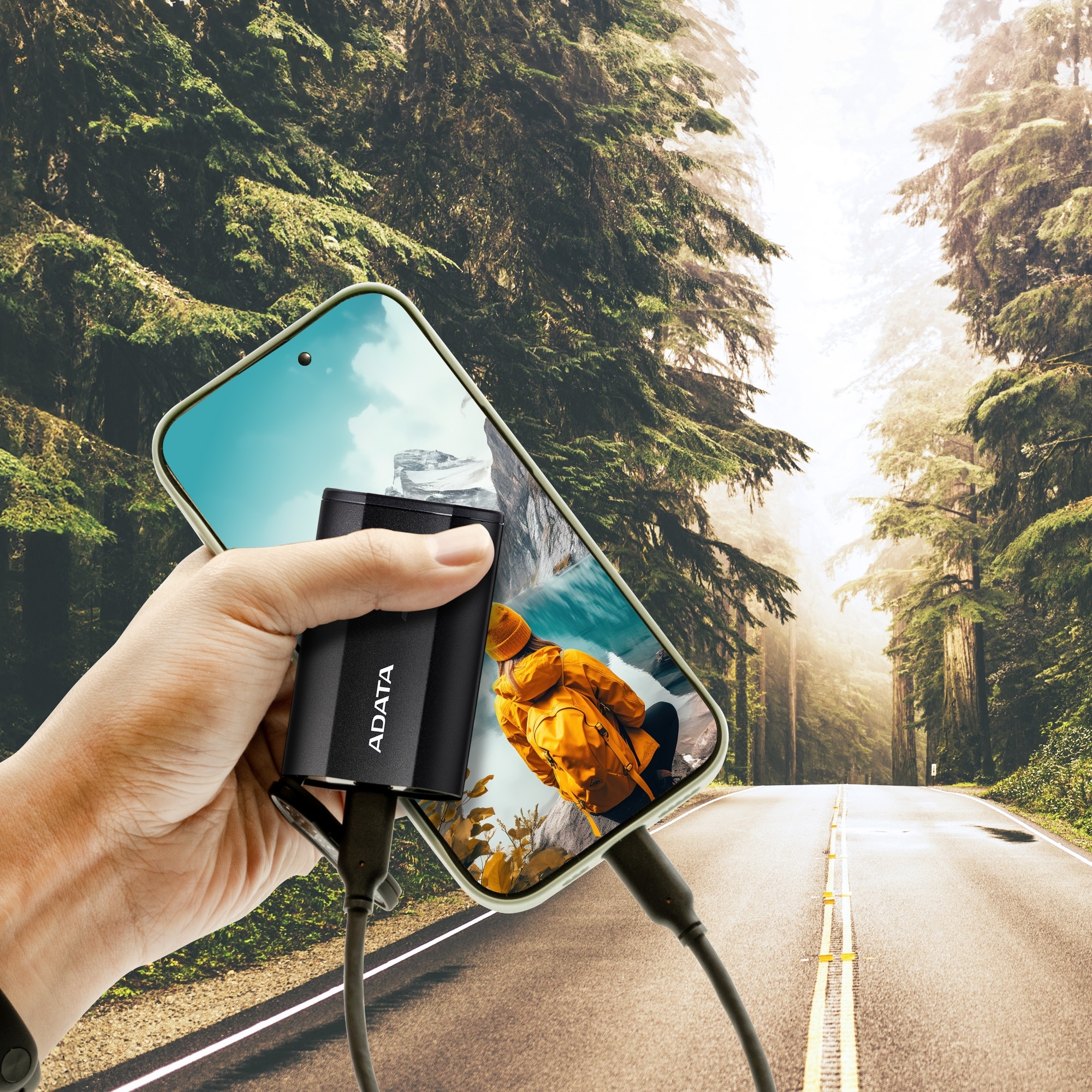 SSD накопитель ADATA USB 3.2 4TB (SD810-4000G-CBK) фото 