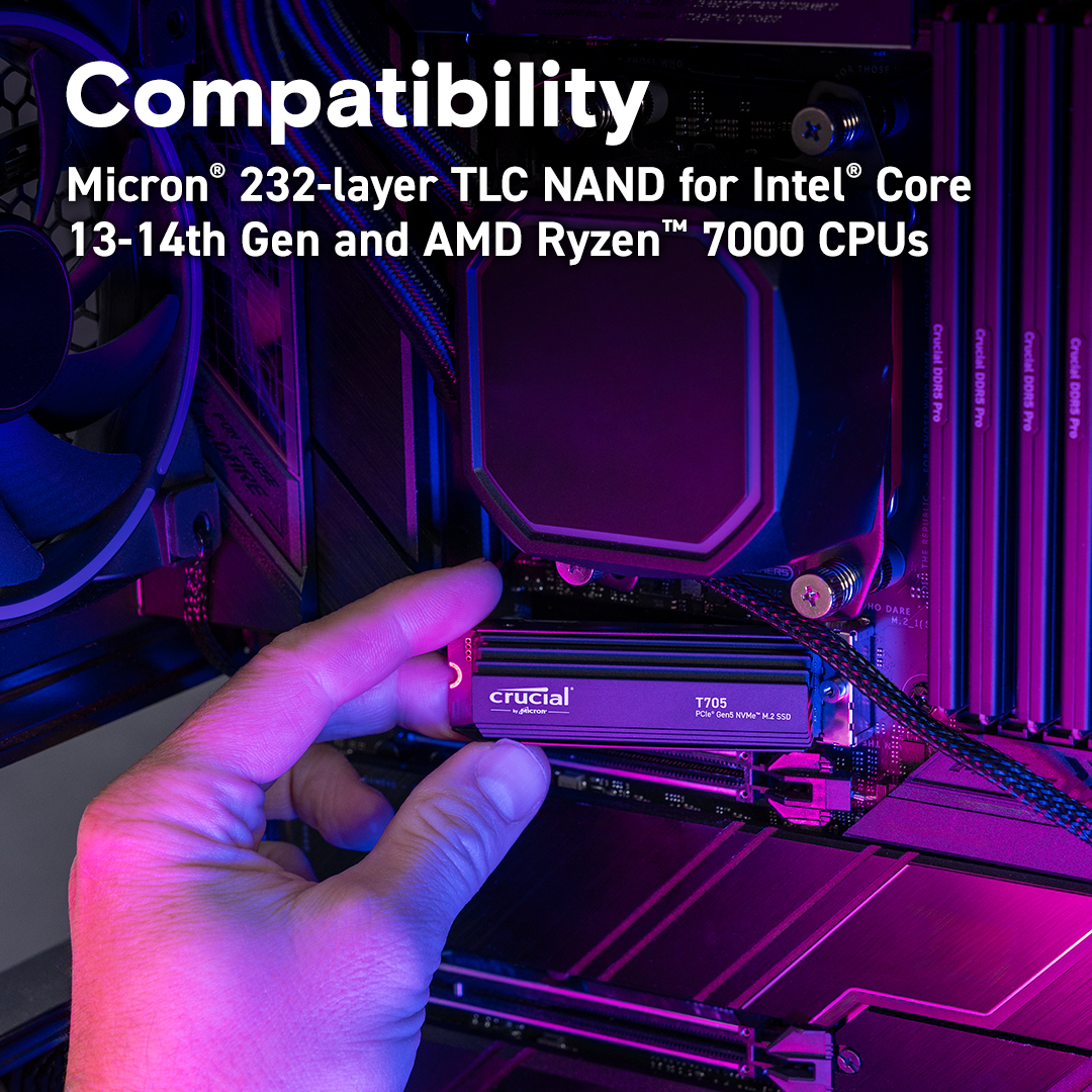 SSD накопичувач Crucial M.2 2280 2TB T705 Heatsink (CT2000T705SSD5)фото