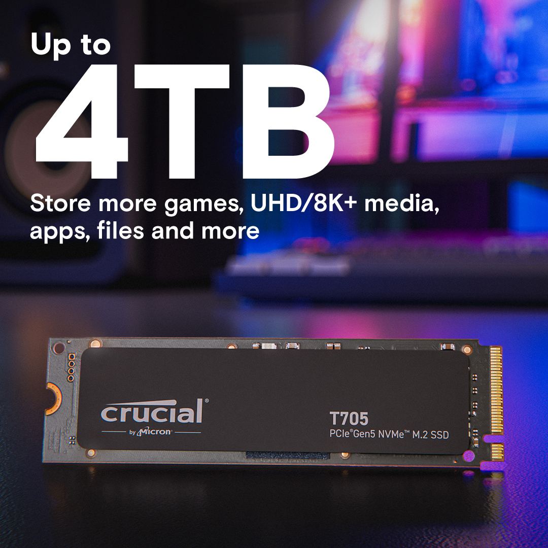 SSD накопичувач Crucial M.2 2280 4TB T705 (CT4000T705SSD3)фото