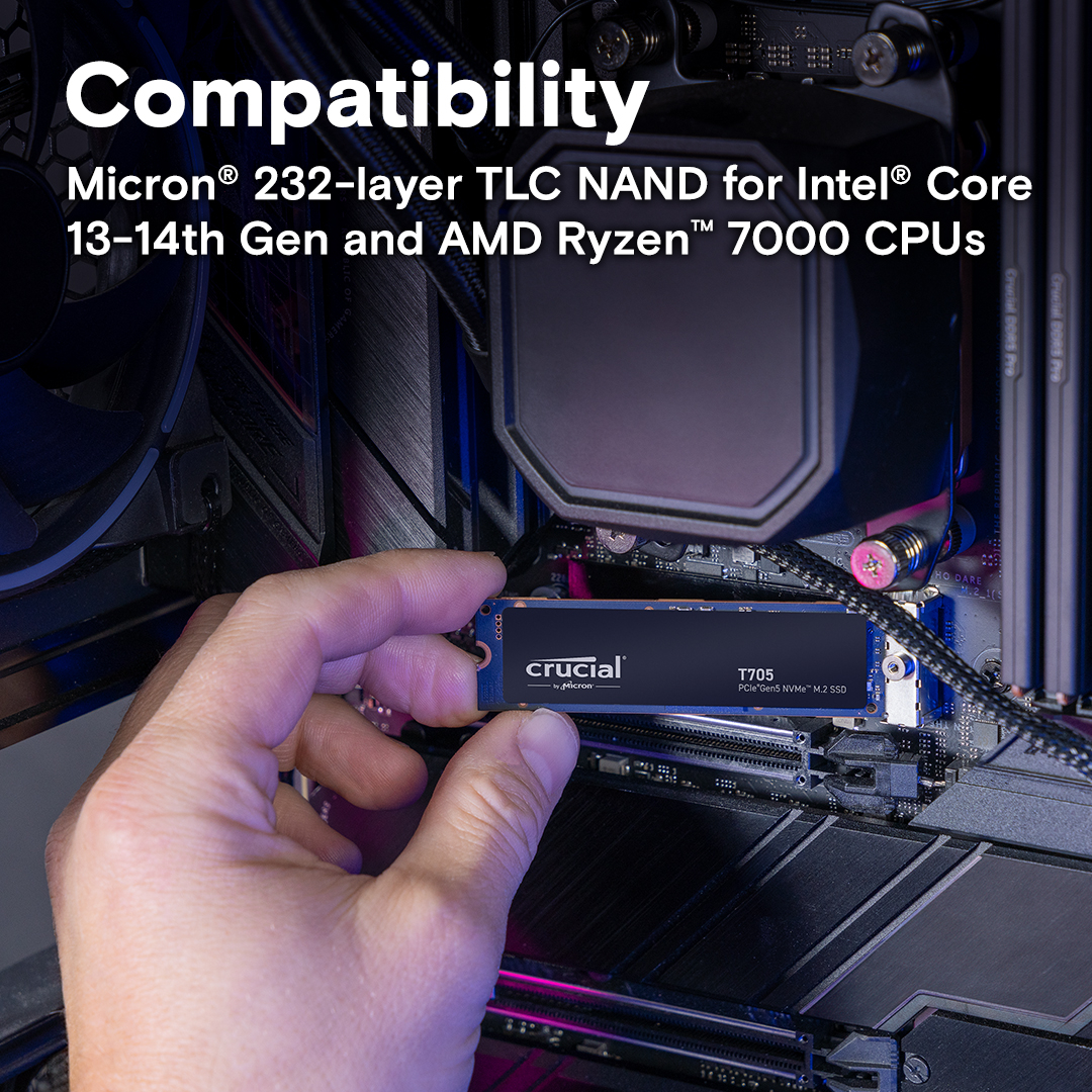 SSD накопичувач Crucial M.2 2280 4TB T705 (CT4000T705SSD3)фото