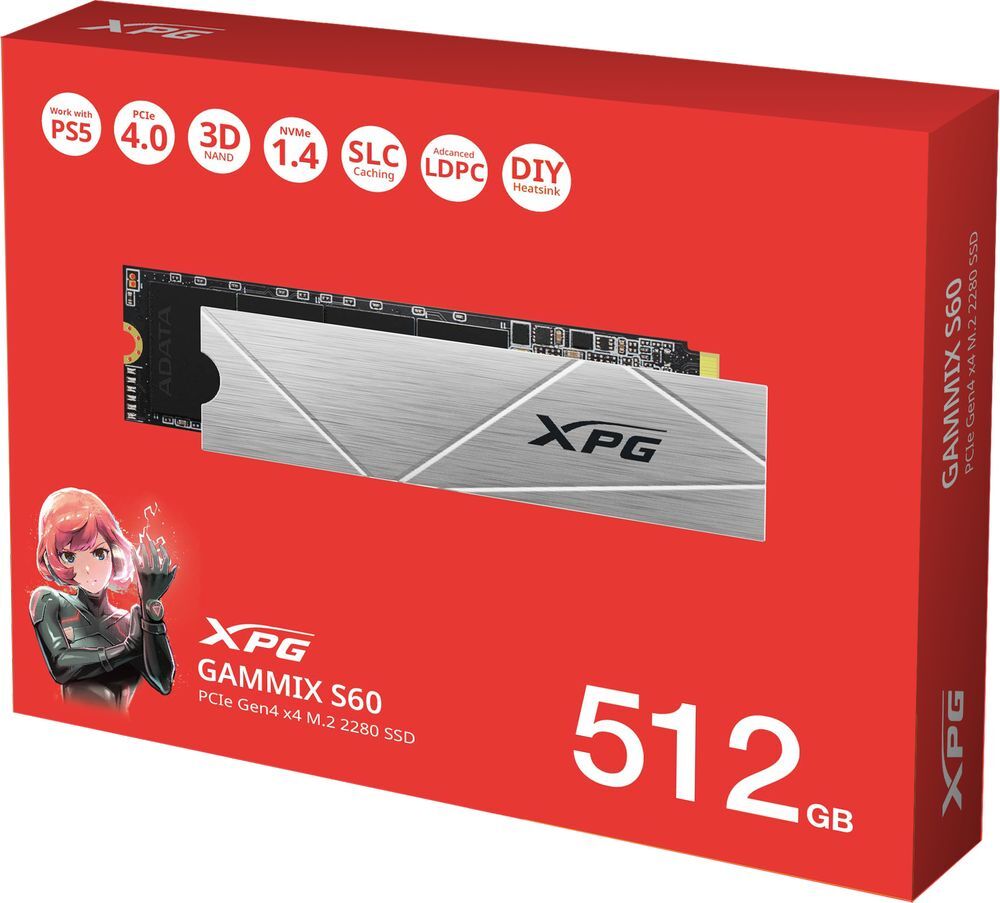 SSD накопитель ADATA M.2 2280 512GB XPG GAMMIX S60 (AGAMMIXS60-512G-CS) фото 8
