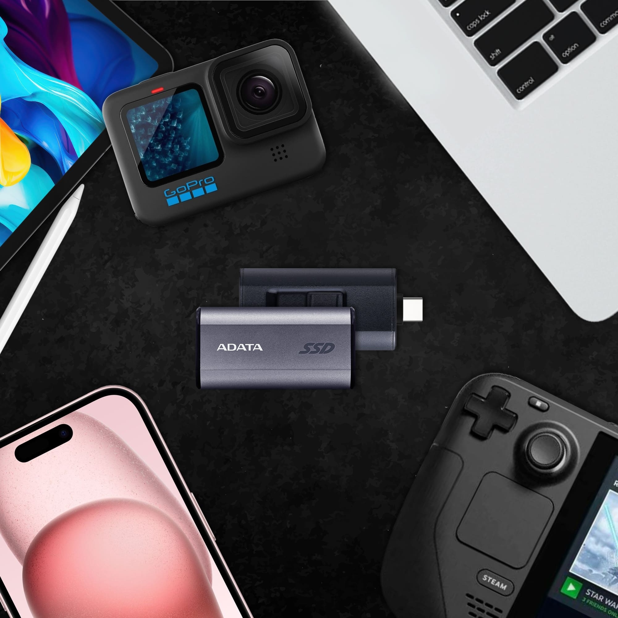 SSD накопитель ADATA USB Type-C 2TB SC750 (SC750-2000G-CCBK) фото 