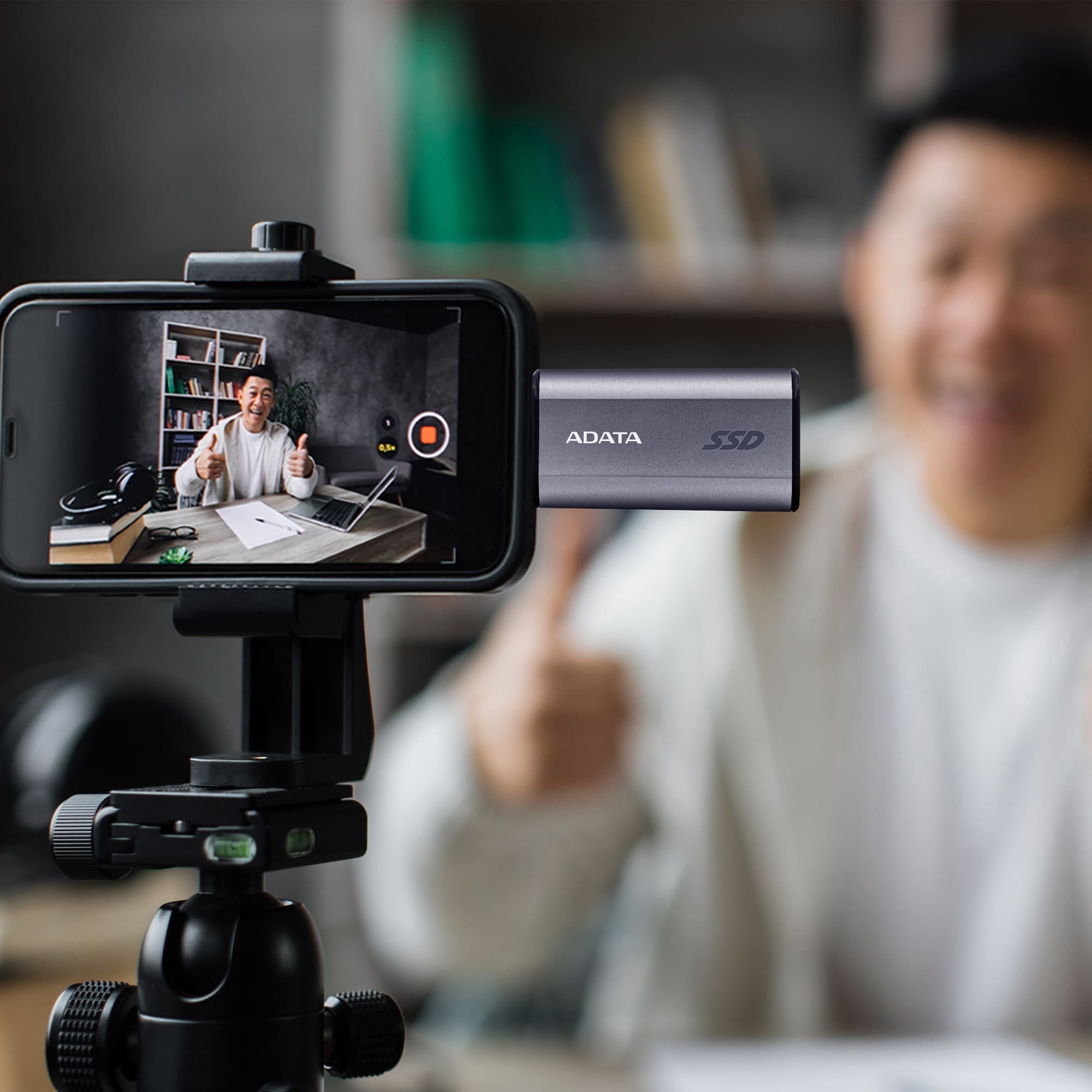 SSD накопичувач ADATA USB Type-C 1TB SC750 (SC750-1000G-CCBK)фото