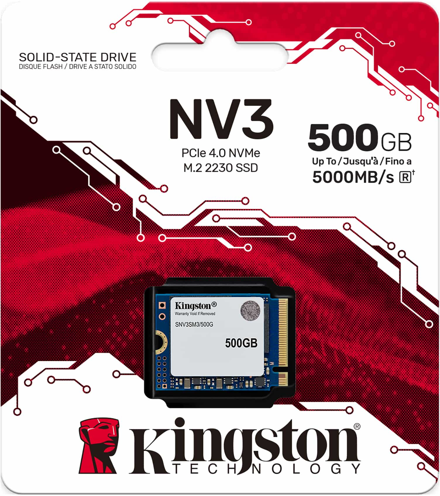 SSD накопитель Kingston M.2 2230 500GB NV3 (SNV3SM3/500G) фото 