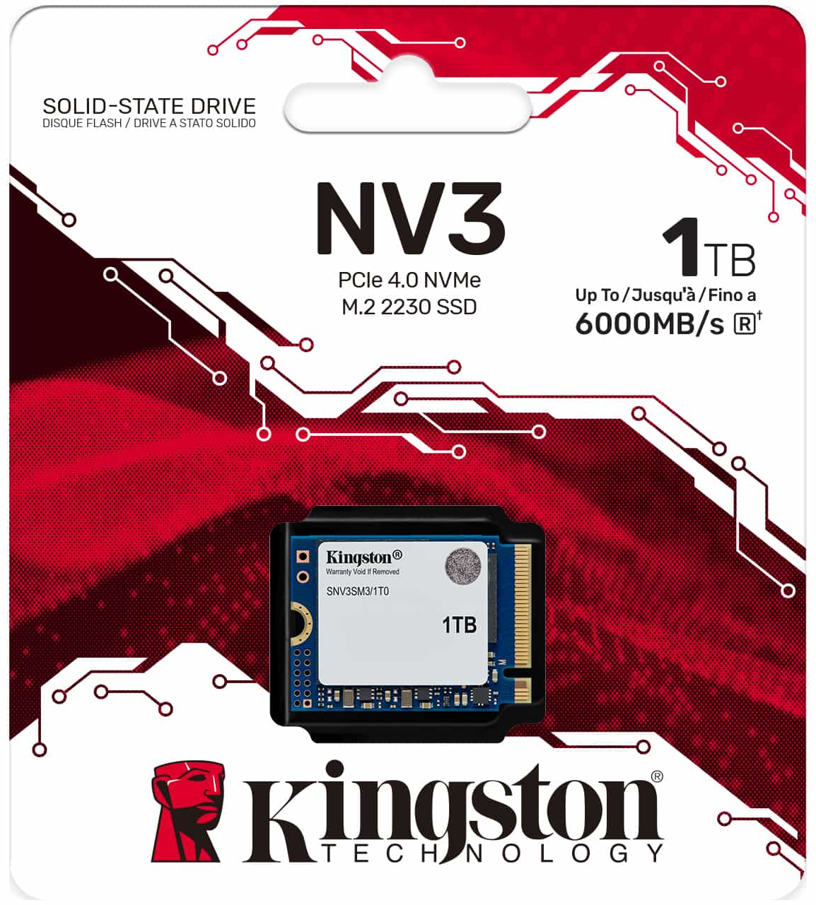 SSD накопитель Kingston M.2 2230 1TB NV3 (SNV3SM3/1T0) фото 