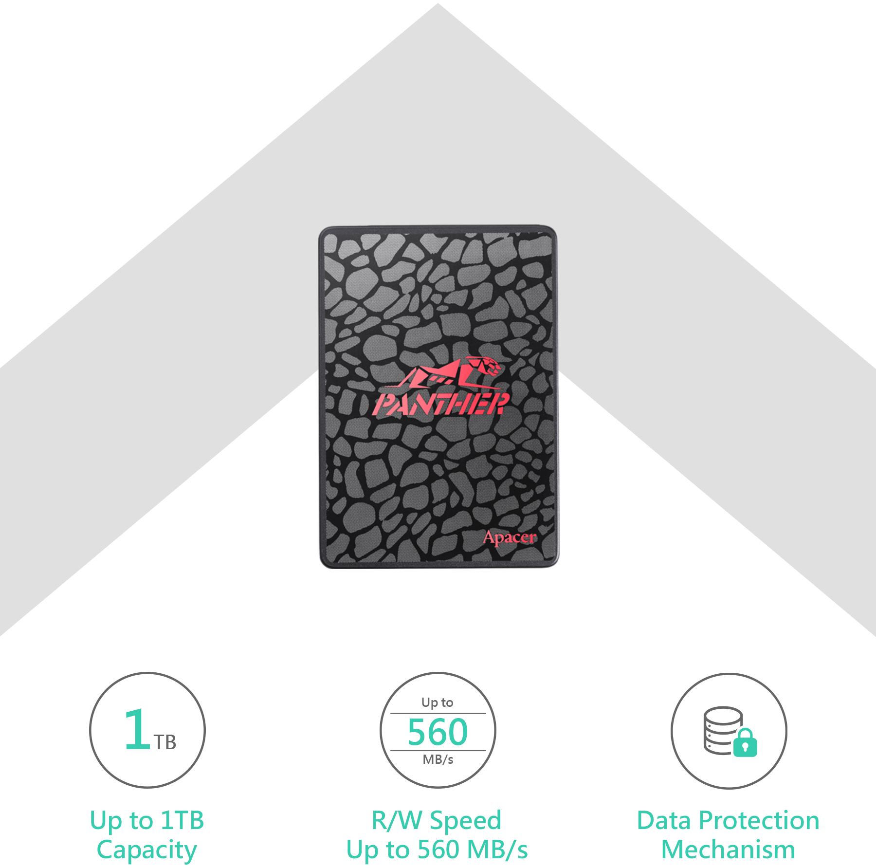 SSD накопитель APACER 2.5" 128GB AS350 PANTHER (AP128GAS350) фото 2